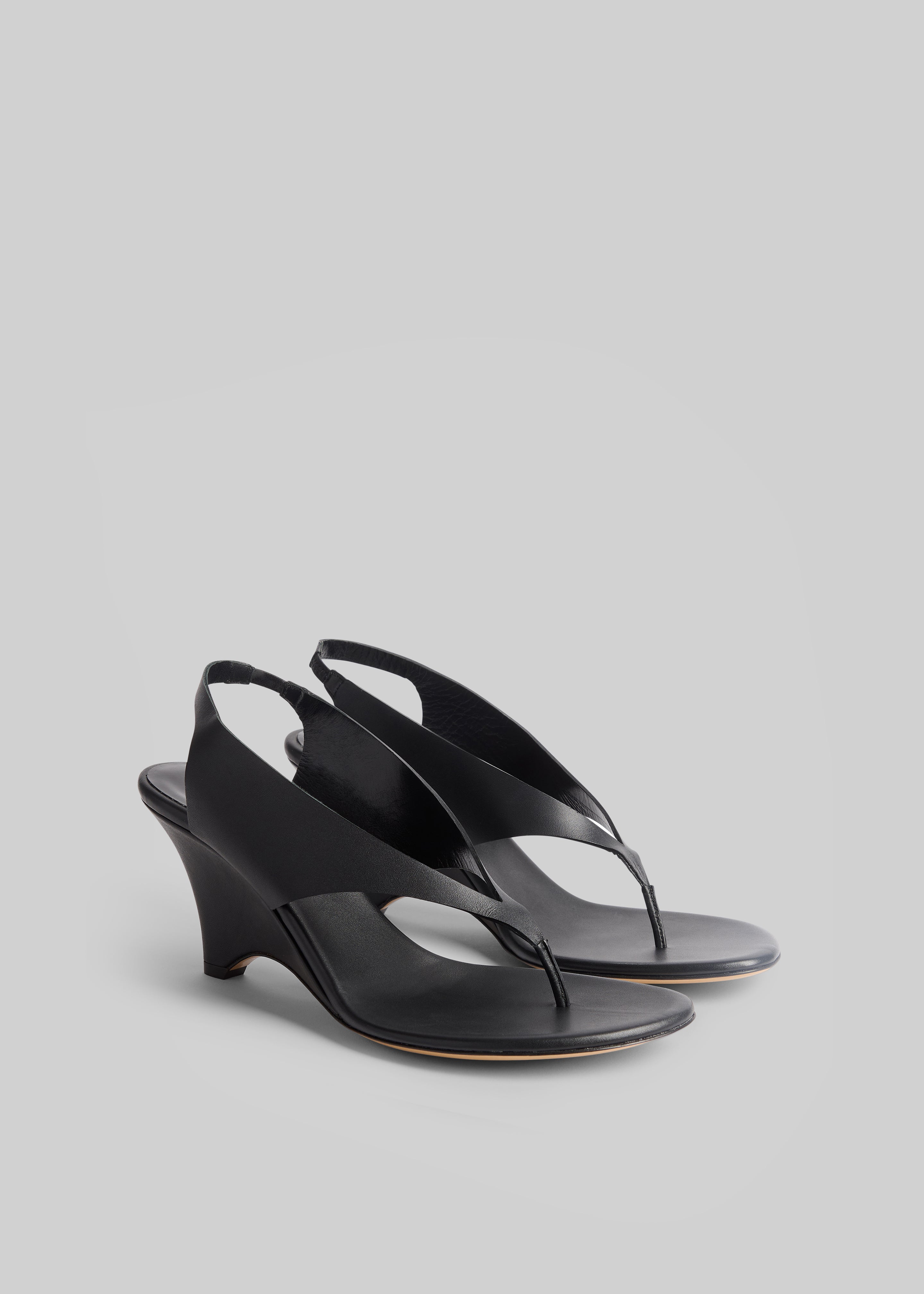 Le Monde Beryl Langley Thong Wedges - Black - 1