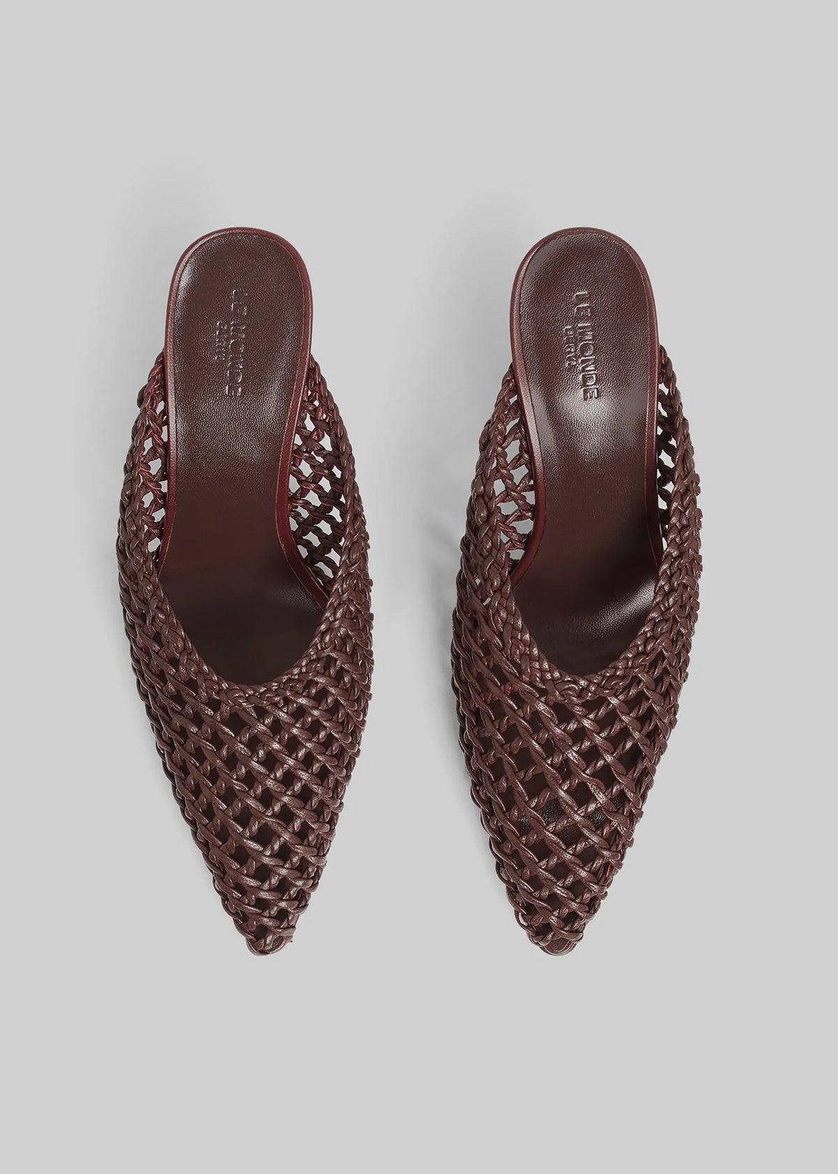 Le Monde Beryl Victoria Knotted Wedges - Burgundy - 2