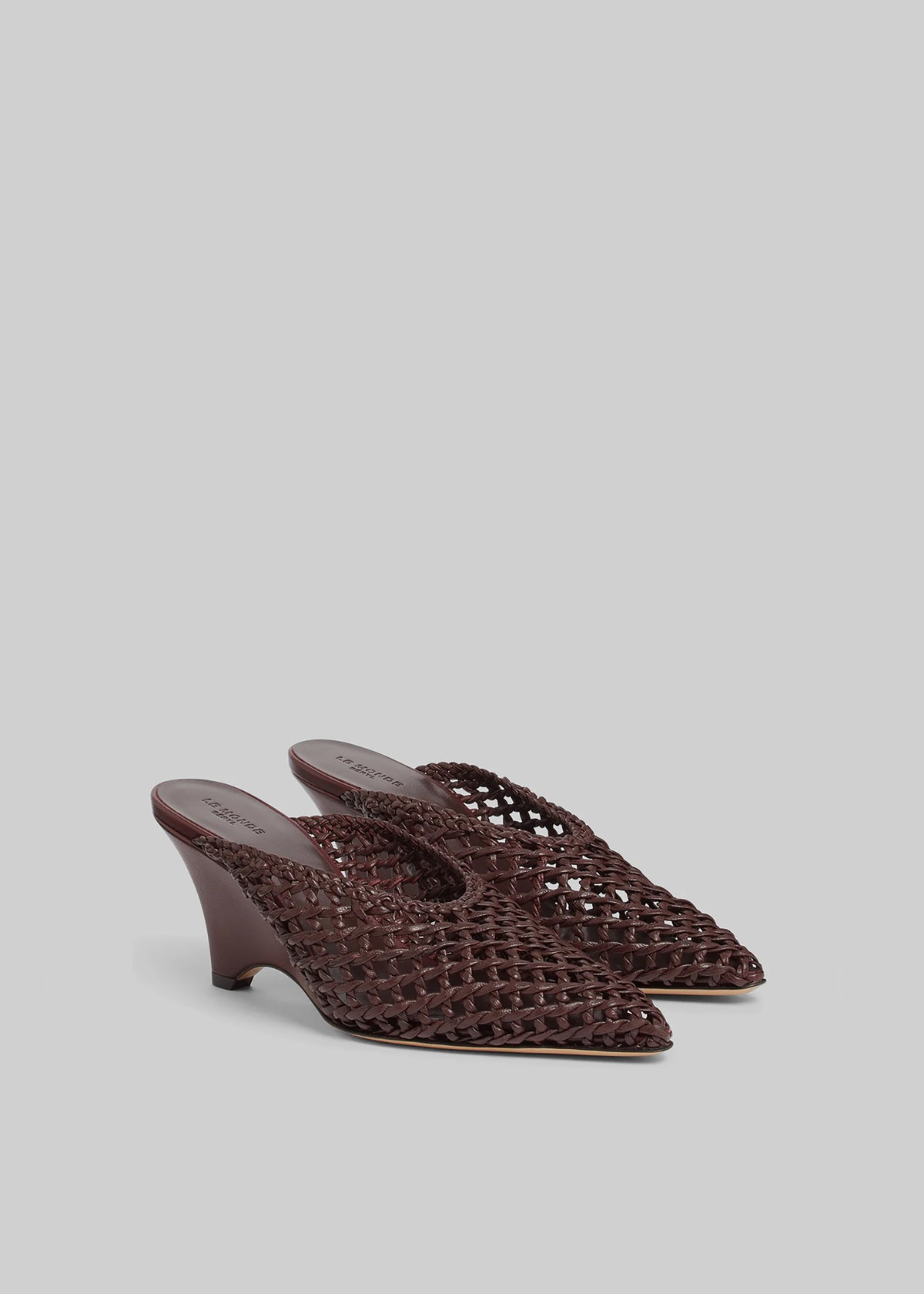 Le Monde Beryl Victoria Knotted Wedges - Burgundy - 1