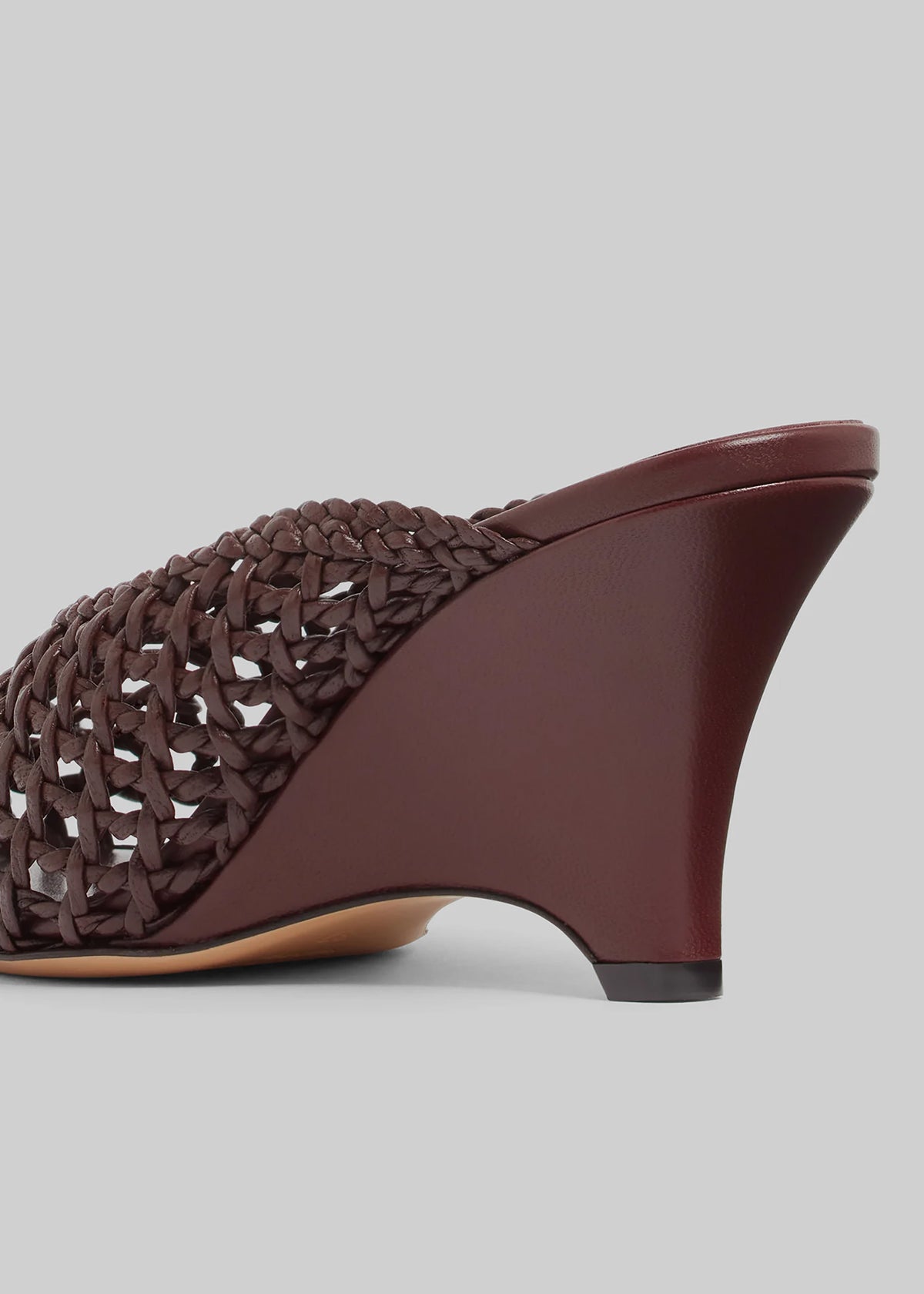 Le Monde Beryl Victoria Knotted Wedges - Burgundy - 4