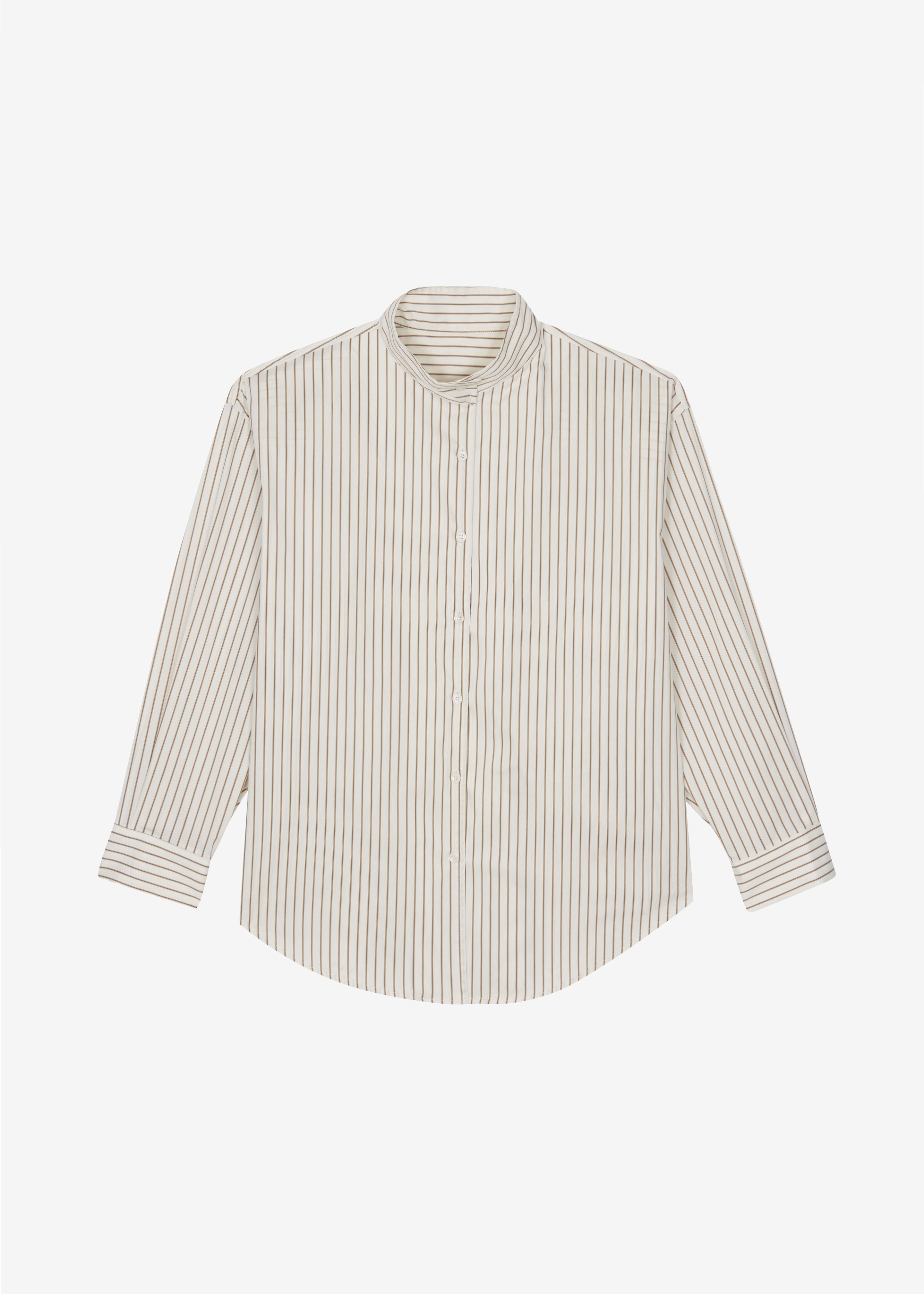 Lecco Striped Shirt - Beige Stripe - 8