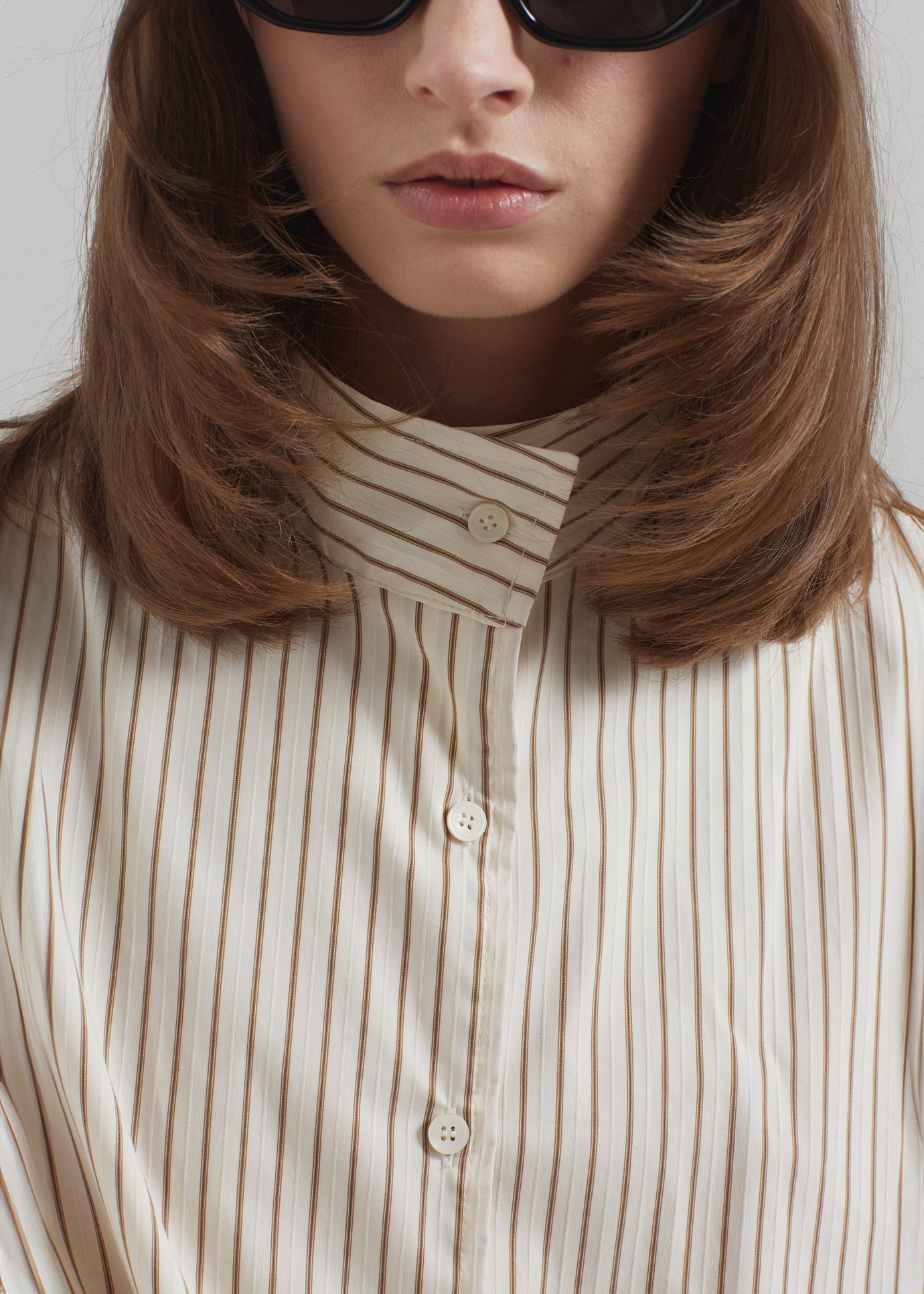 Lecco Striped Shirt - Beige Stripe - 1