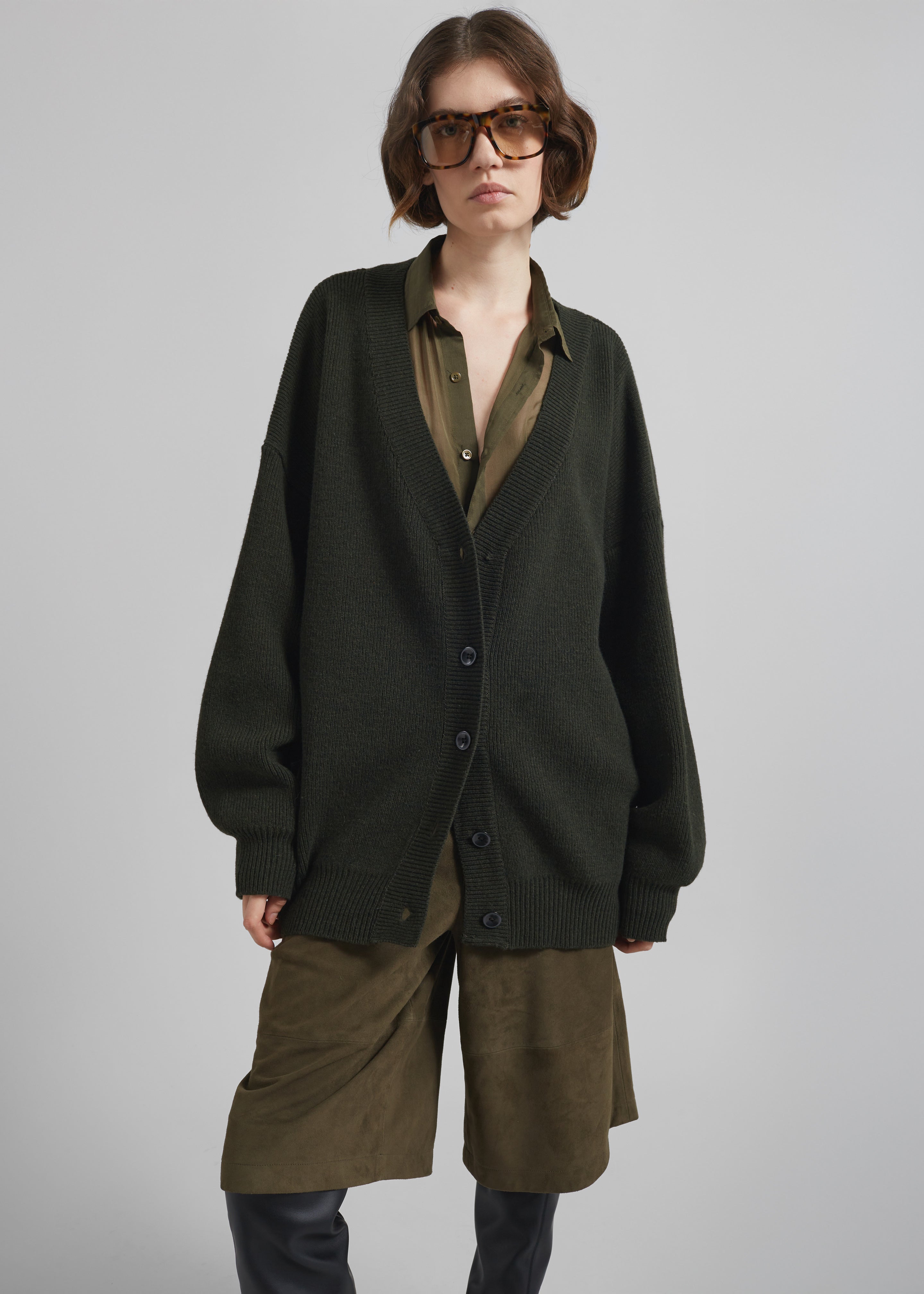 Ledbury Cardigan - Khaki - 1
