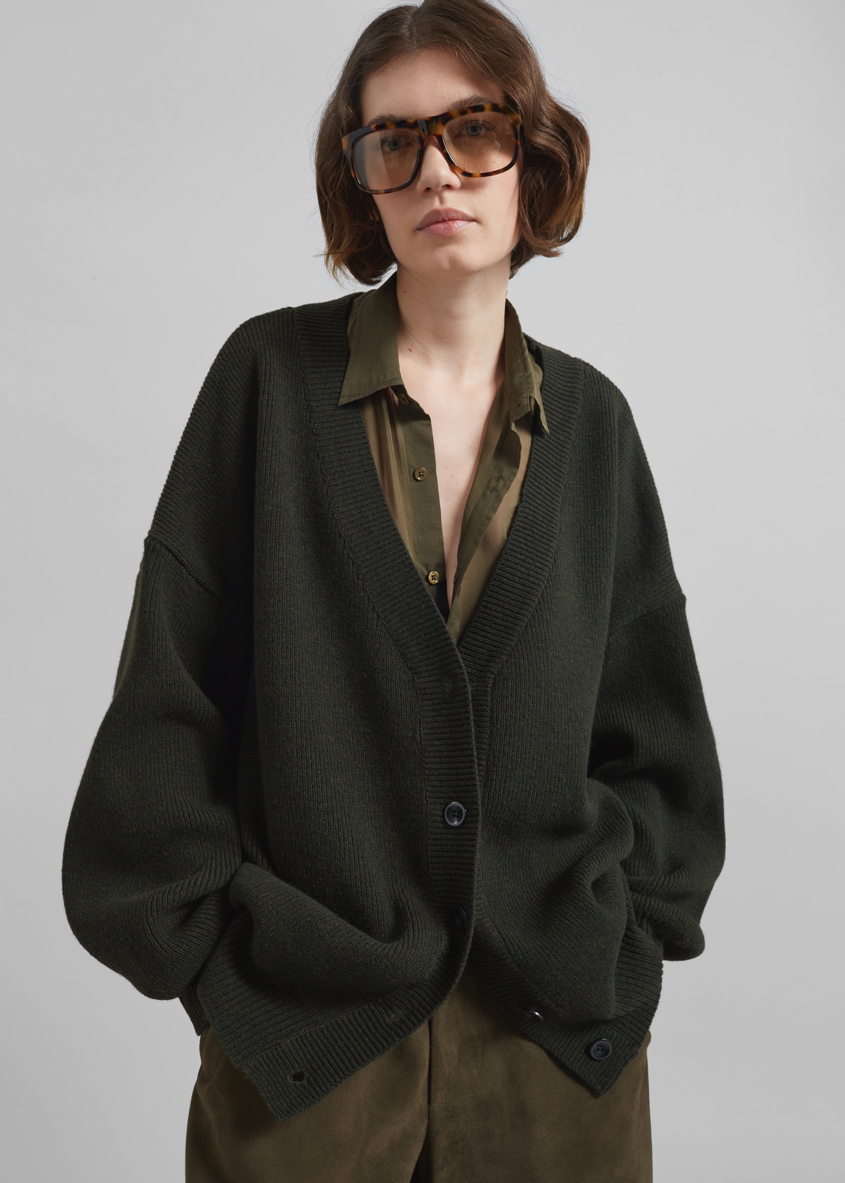 Ledbury Cardigan - Khaki - 4