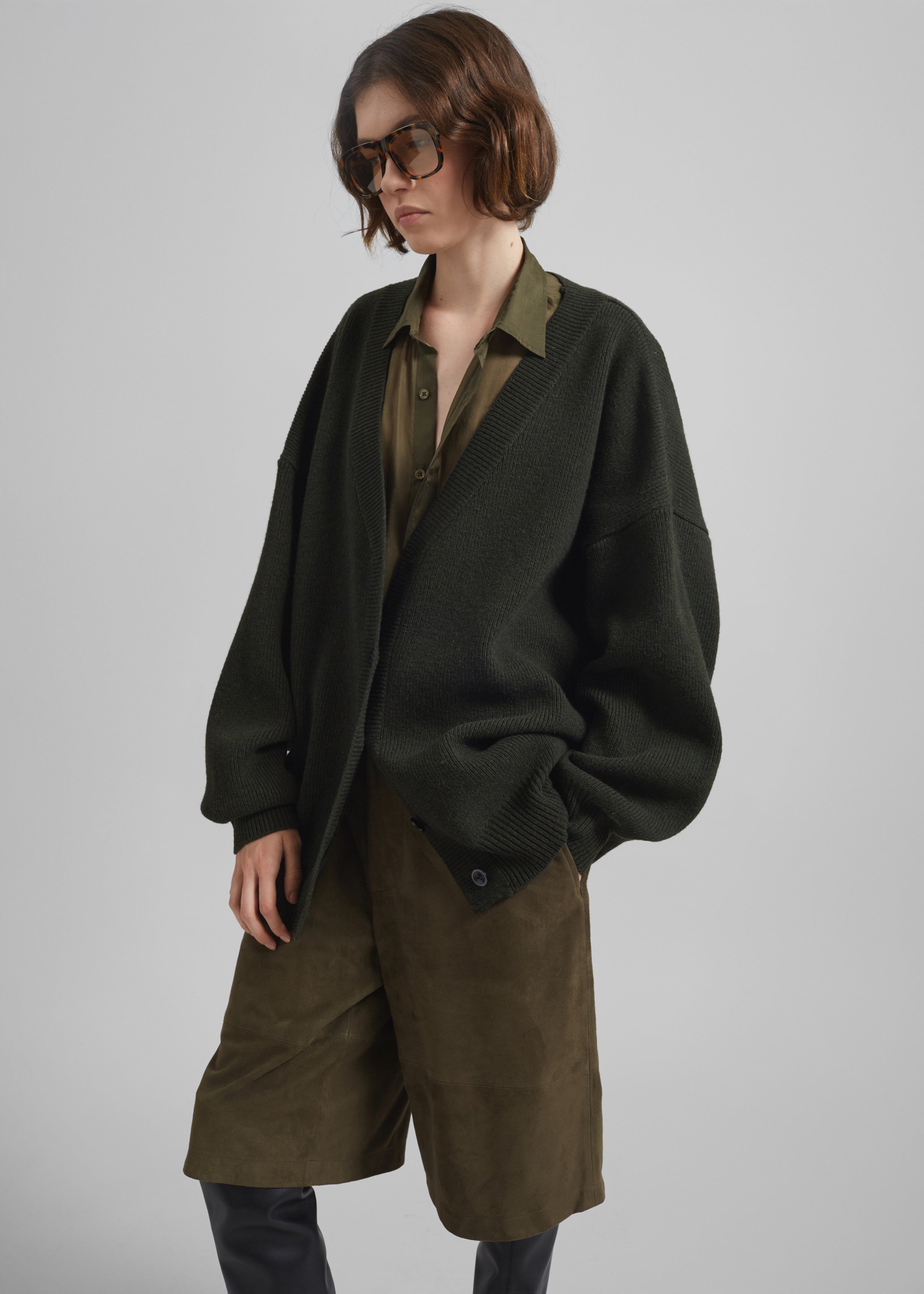 FRASE FRANCESCA SEVERI 売れ筋商品|||フラーゼ フランチェスカ セヴェリ カーディガン アウター レディース Cardigans Brown AMBIDEX Store △AMOSSAミラノリブパフスリーブ カーディガン(F