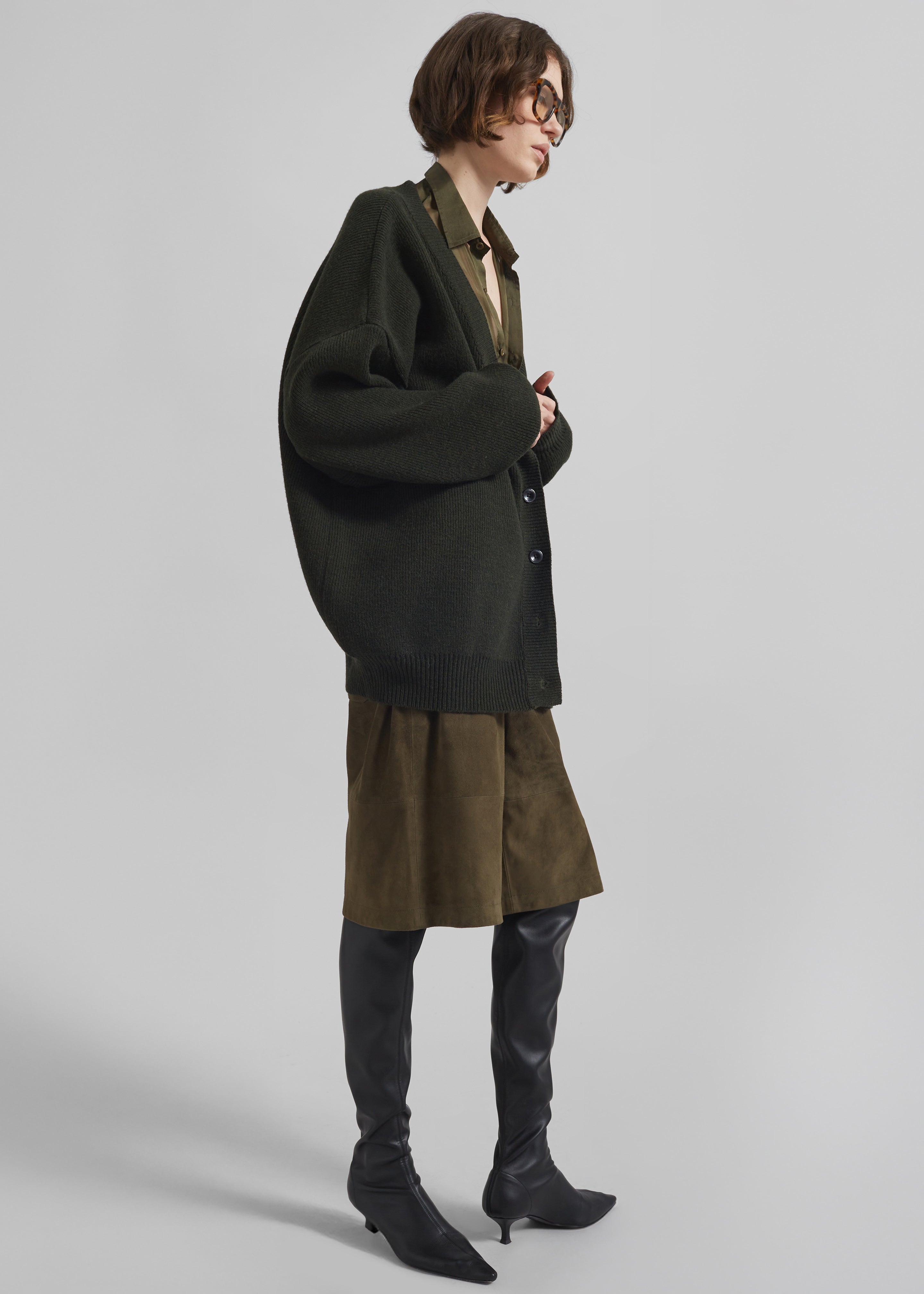 Ledbury Cardigan - Khaki - 5