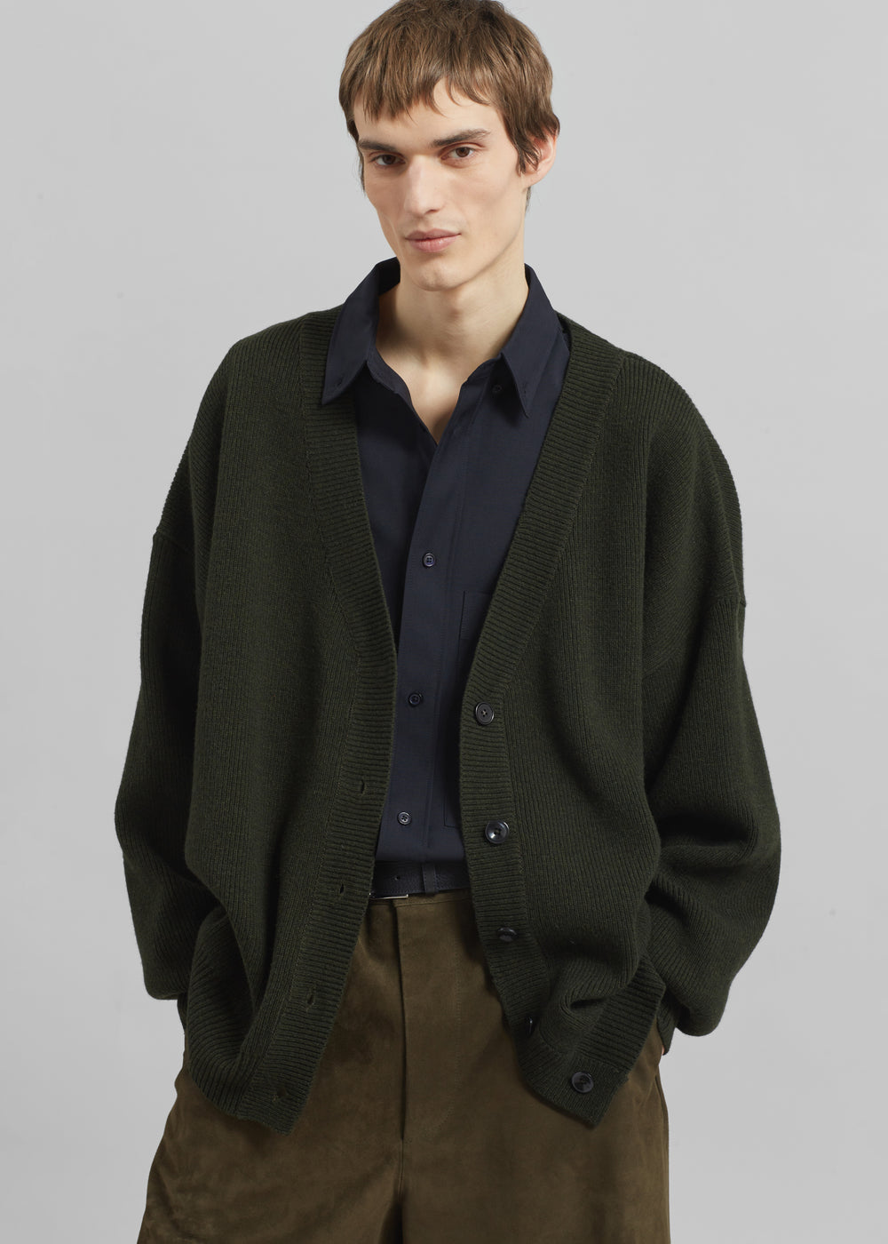 Ledbury Cardigan - Khaki - 1