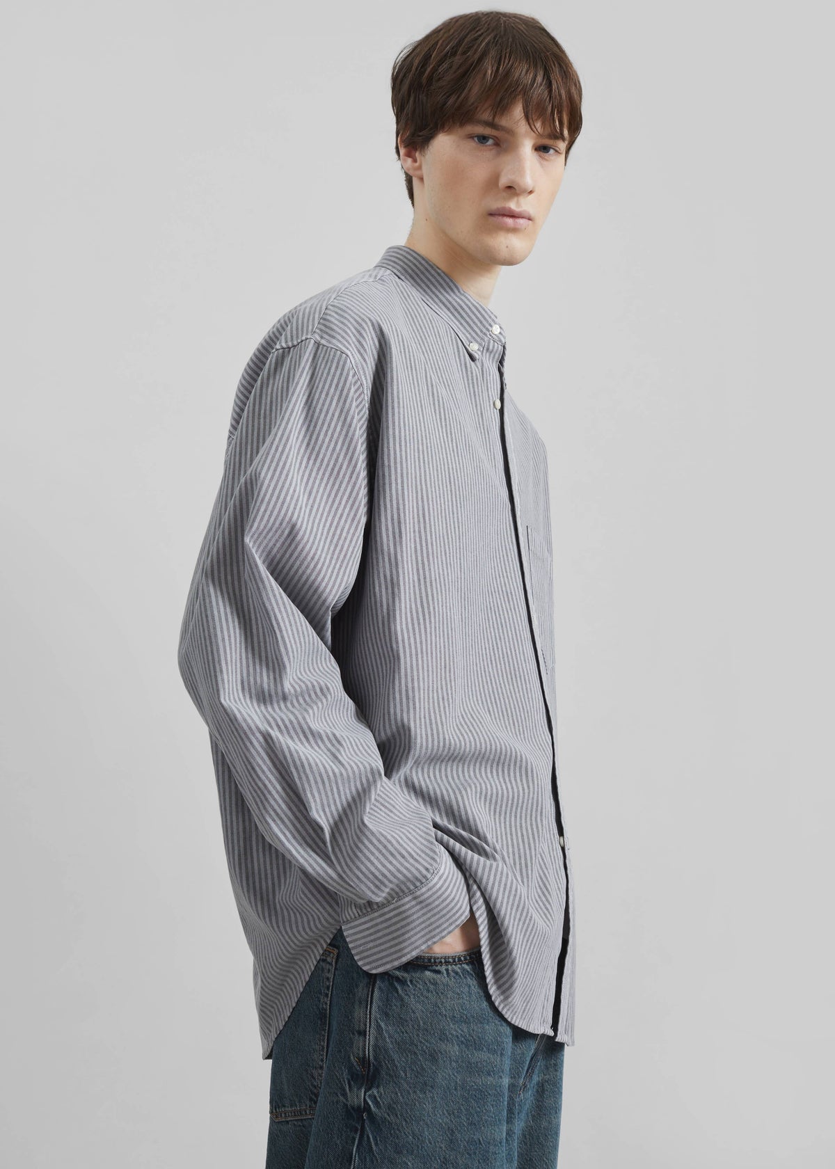 Legan Shirt - Grey Stripe - 4