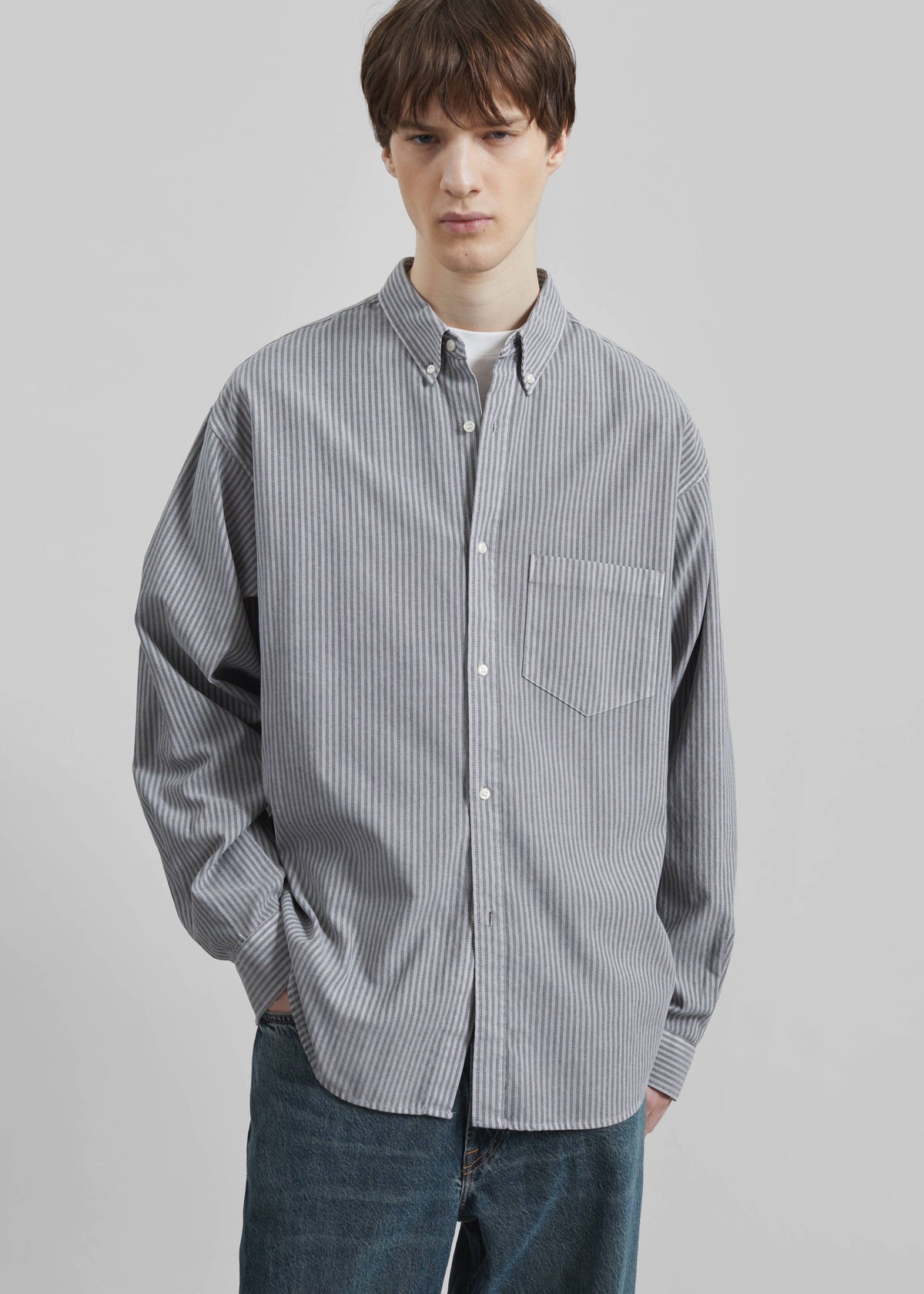 Legan Shirt - Grey Stripe - 1