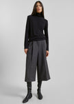 Leher Tailored Wool Culottes - Charcoal