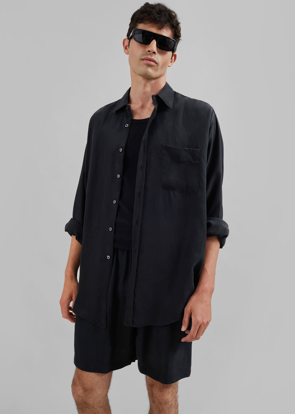 Leland Silky Shirt - Black