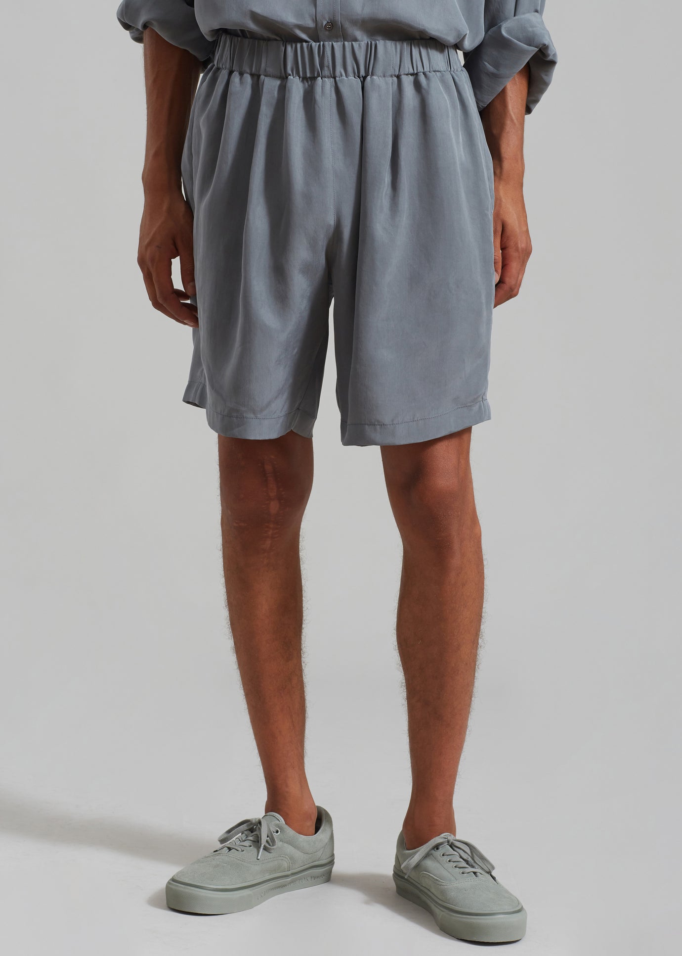 Leland Silky Boxer Shorts - Charcoal - 1