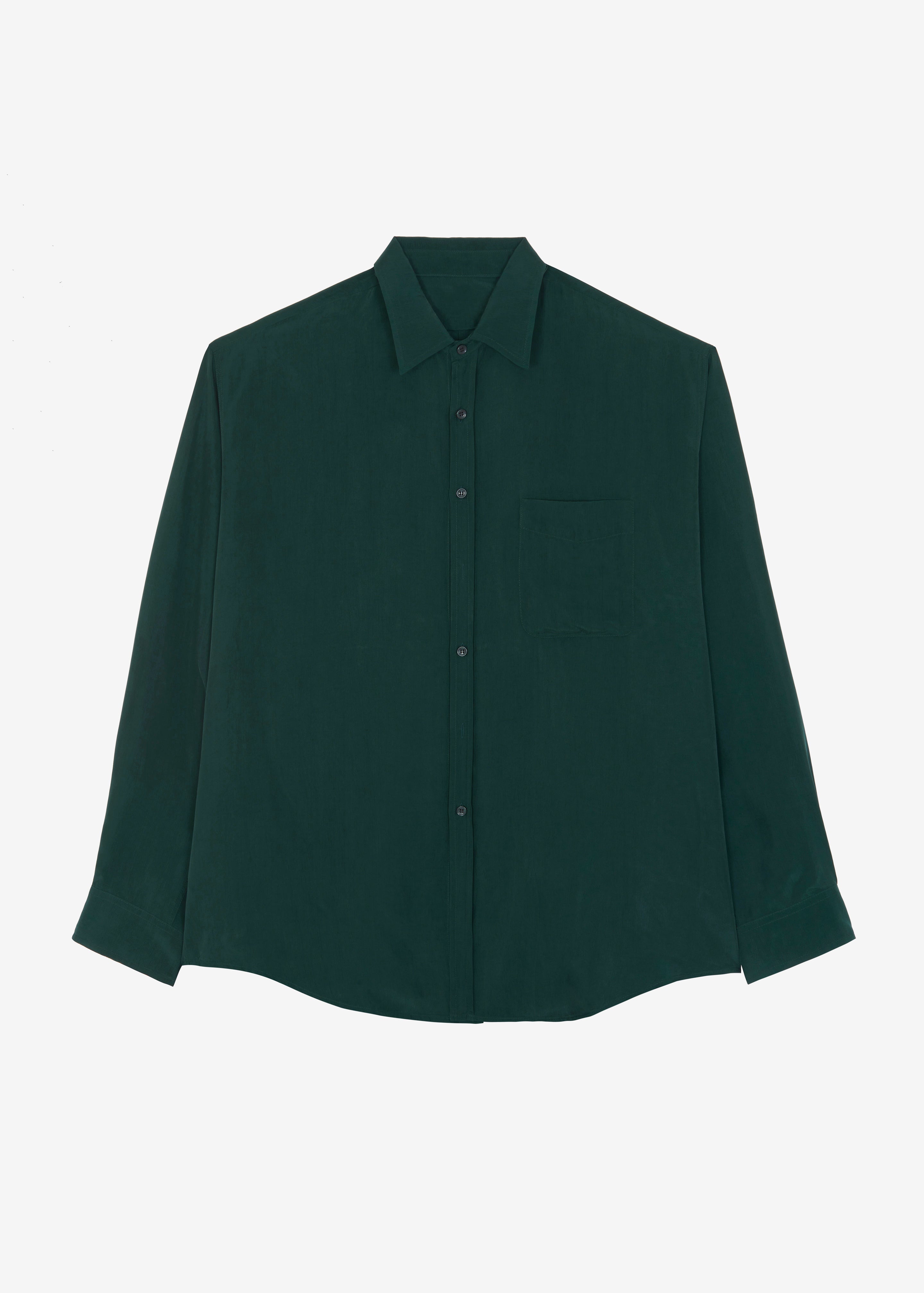 Leland Silky Shirt - Forest Green - 10