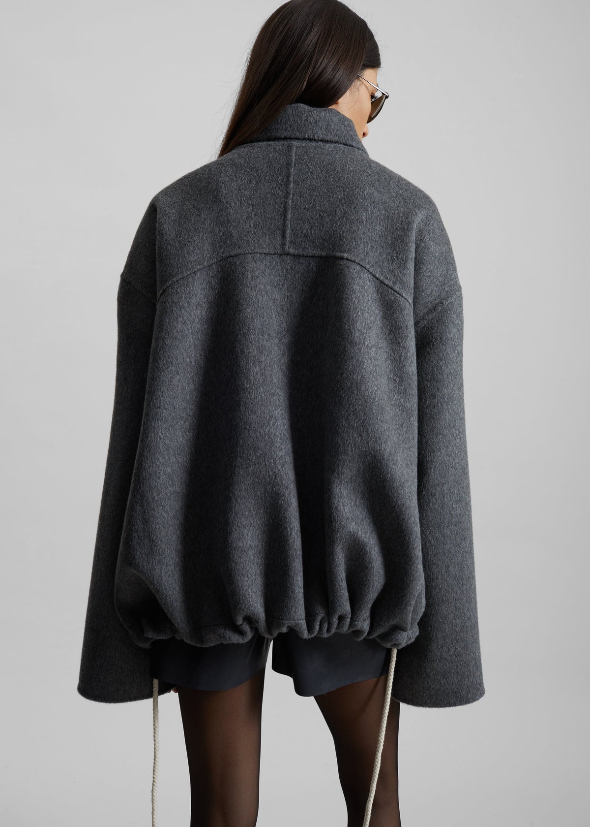 Lemvig Wool Drawstring Jacket - Grey - 8