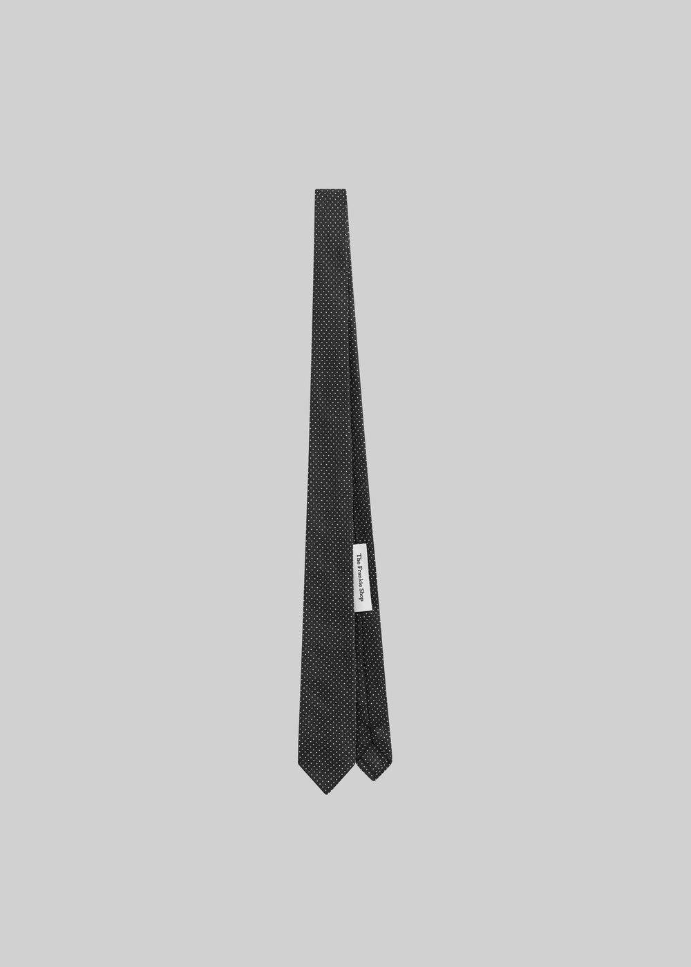 Lene Dotted Jacquard Tie - Black/White
