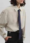 Lene Dotted Jacquard Tie - Blue/White