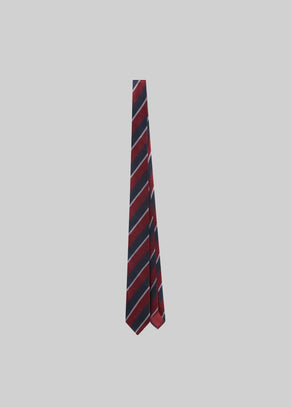 Lene Striped Tie - Burgundy