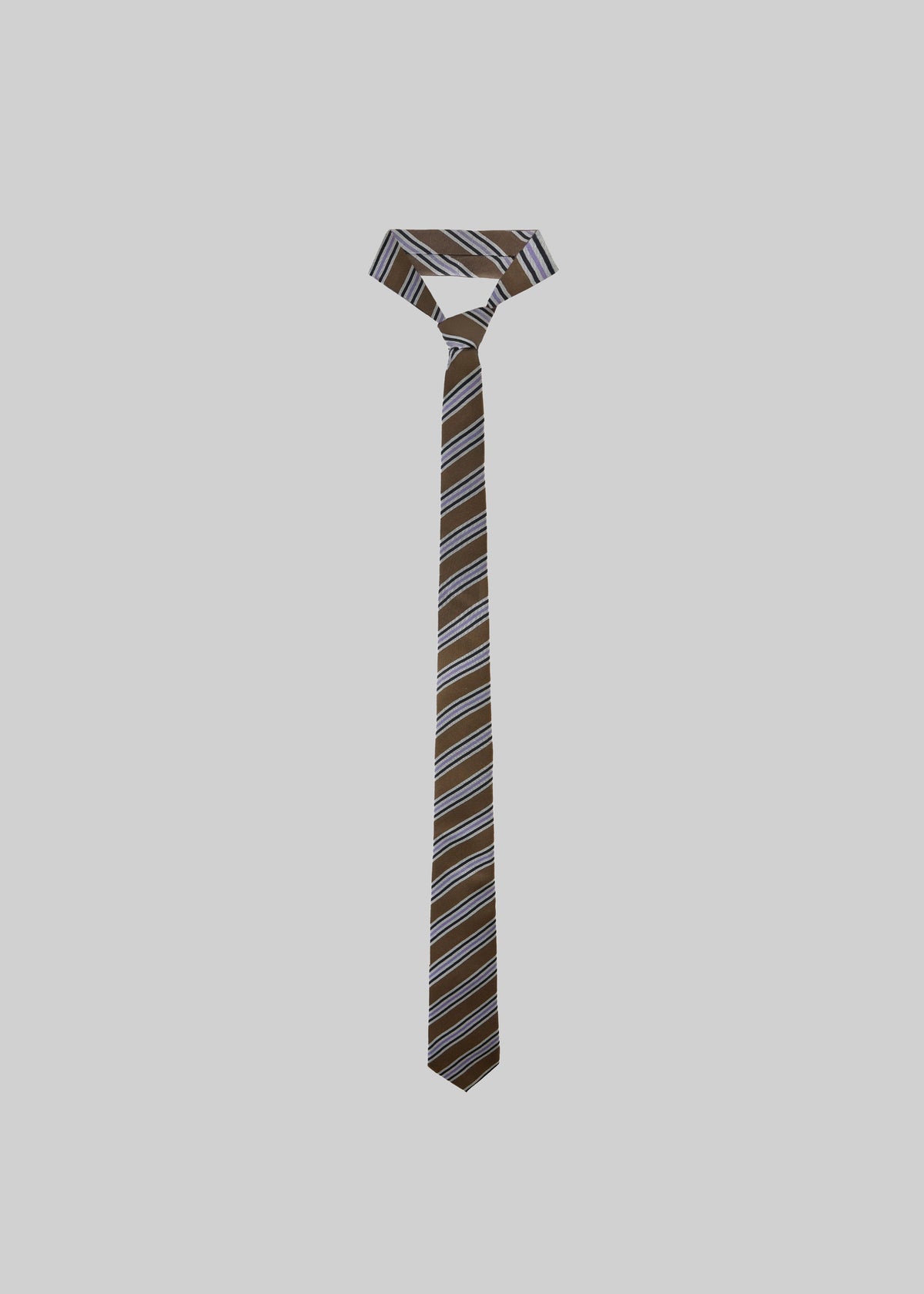 Lene Tie - Brown Multi Stripe