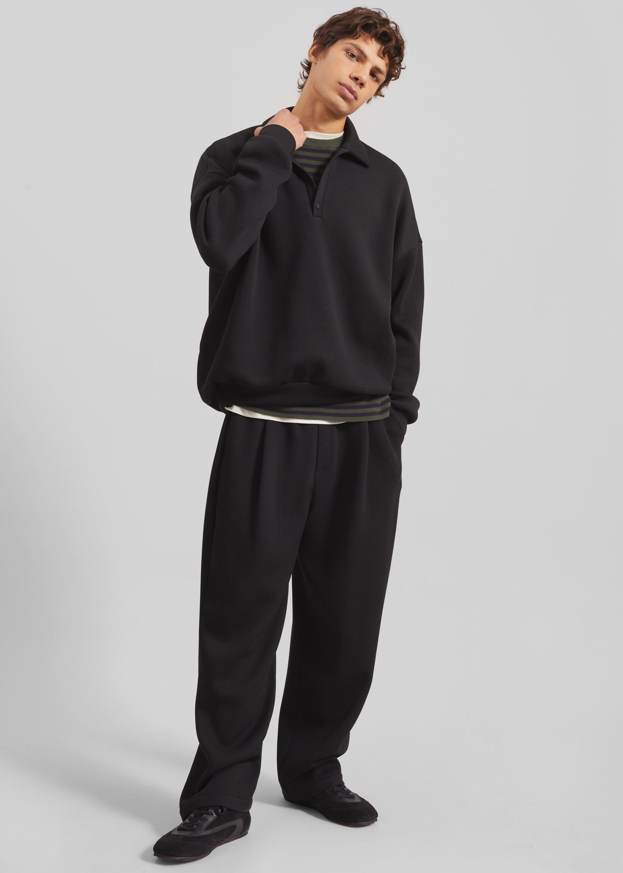 Shop the look image for Lenham Polo Sweatshirt - Black