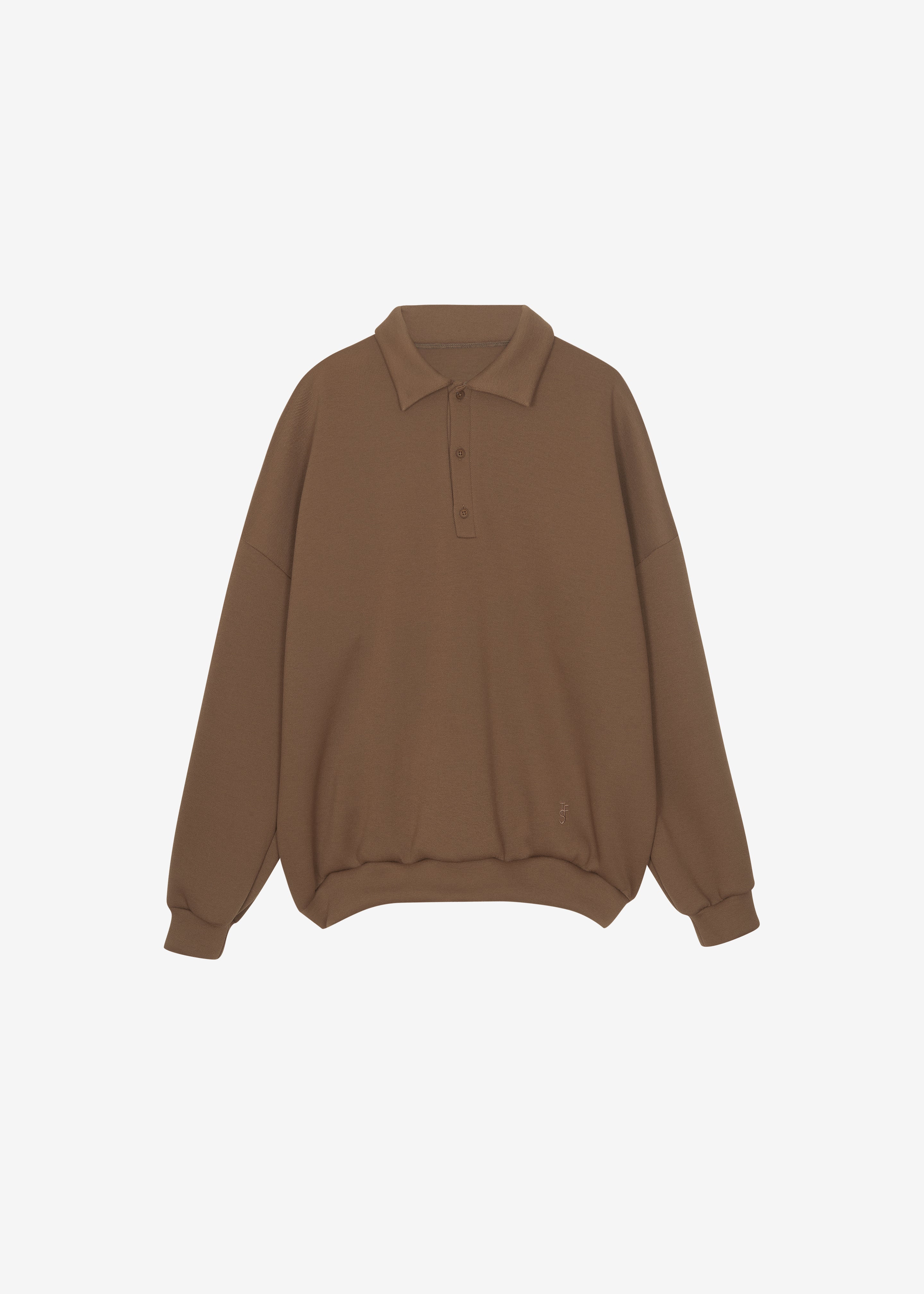Lenham Polo Sweatshirt - Dark Camel - 8