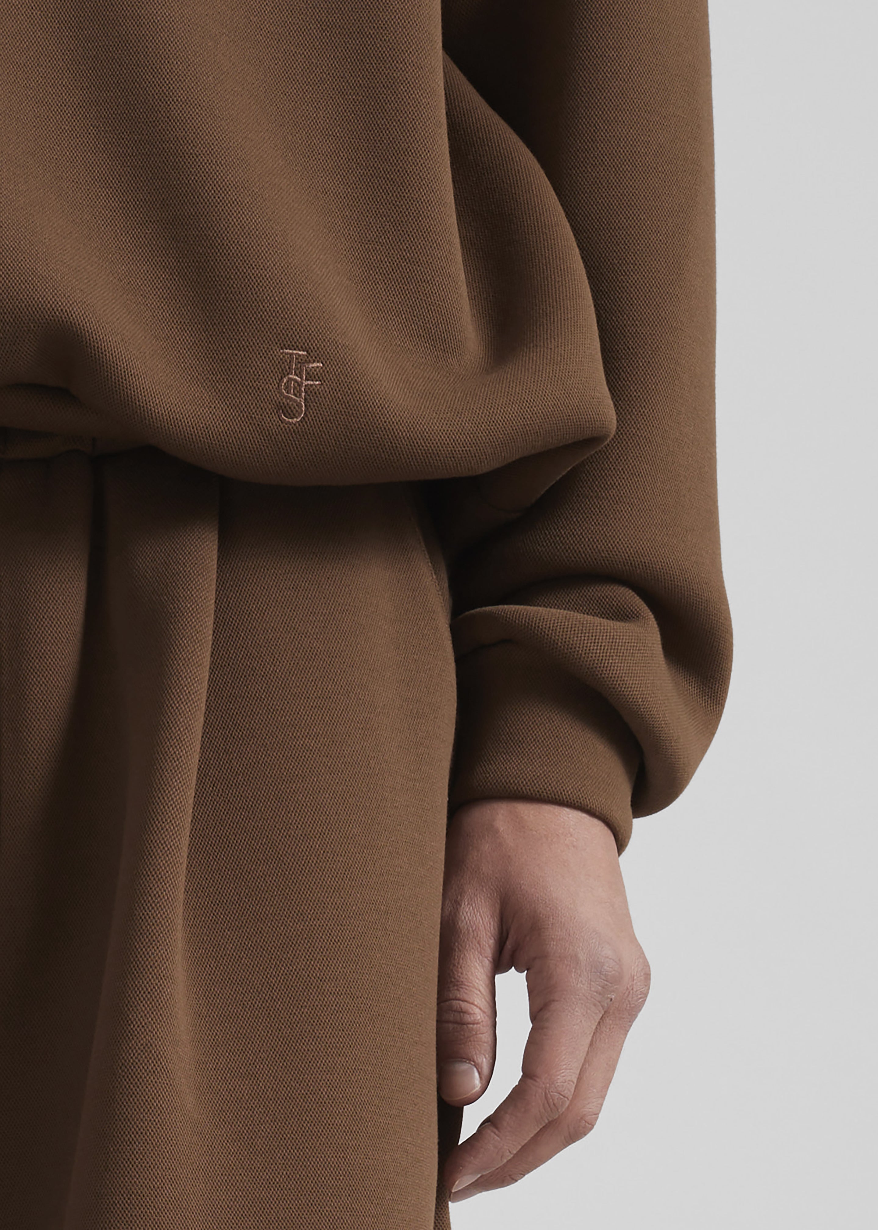 Lenham Polo Sweatshirt - Dark Camel - 5