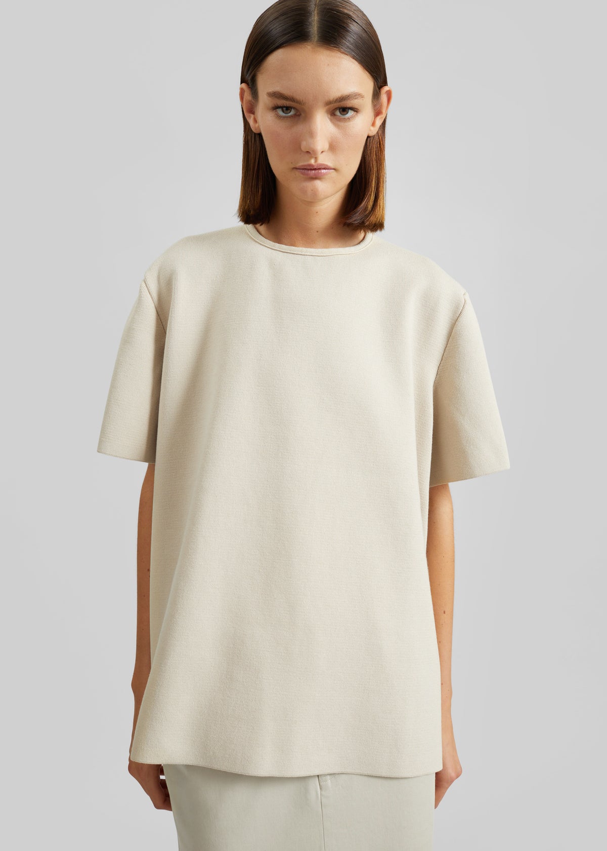 Leni Knit Oversized Top - Beige - 4