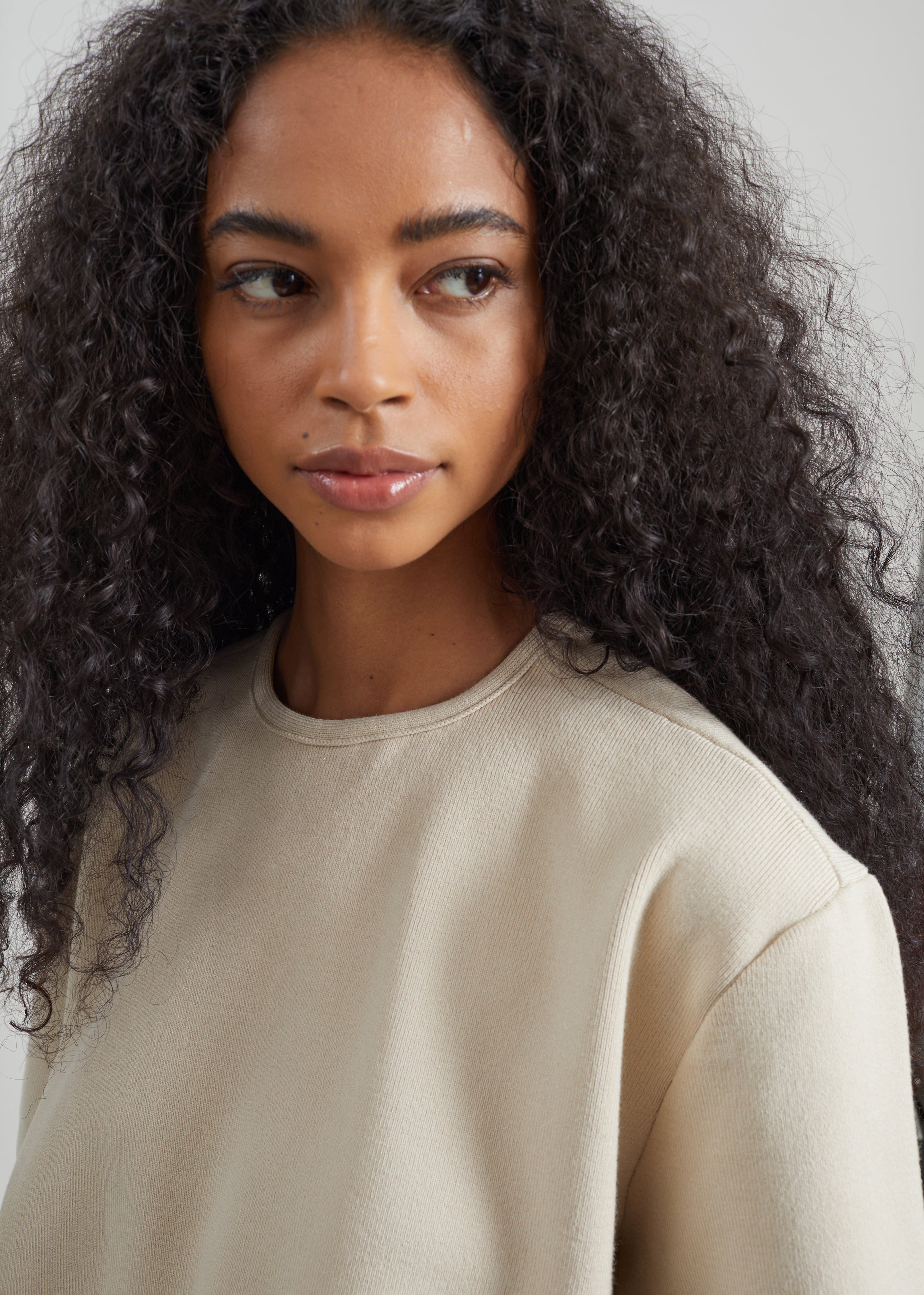 Leni Knit Oversized Top - Beige - 11