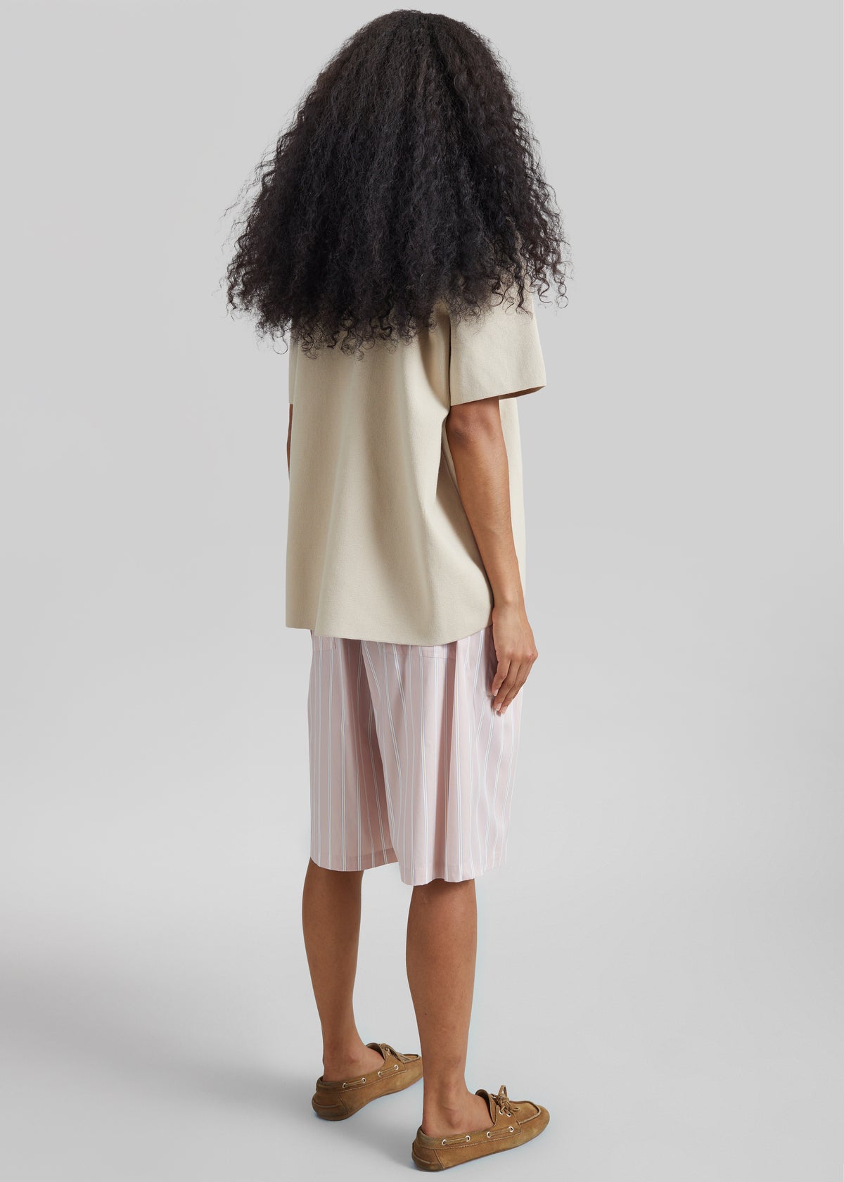 Leni Knit Oversized Top - Beige - 13