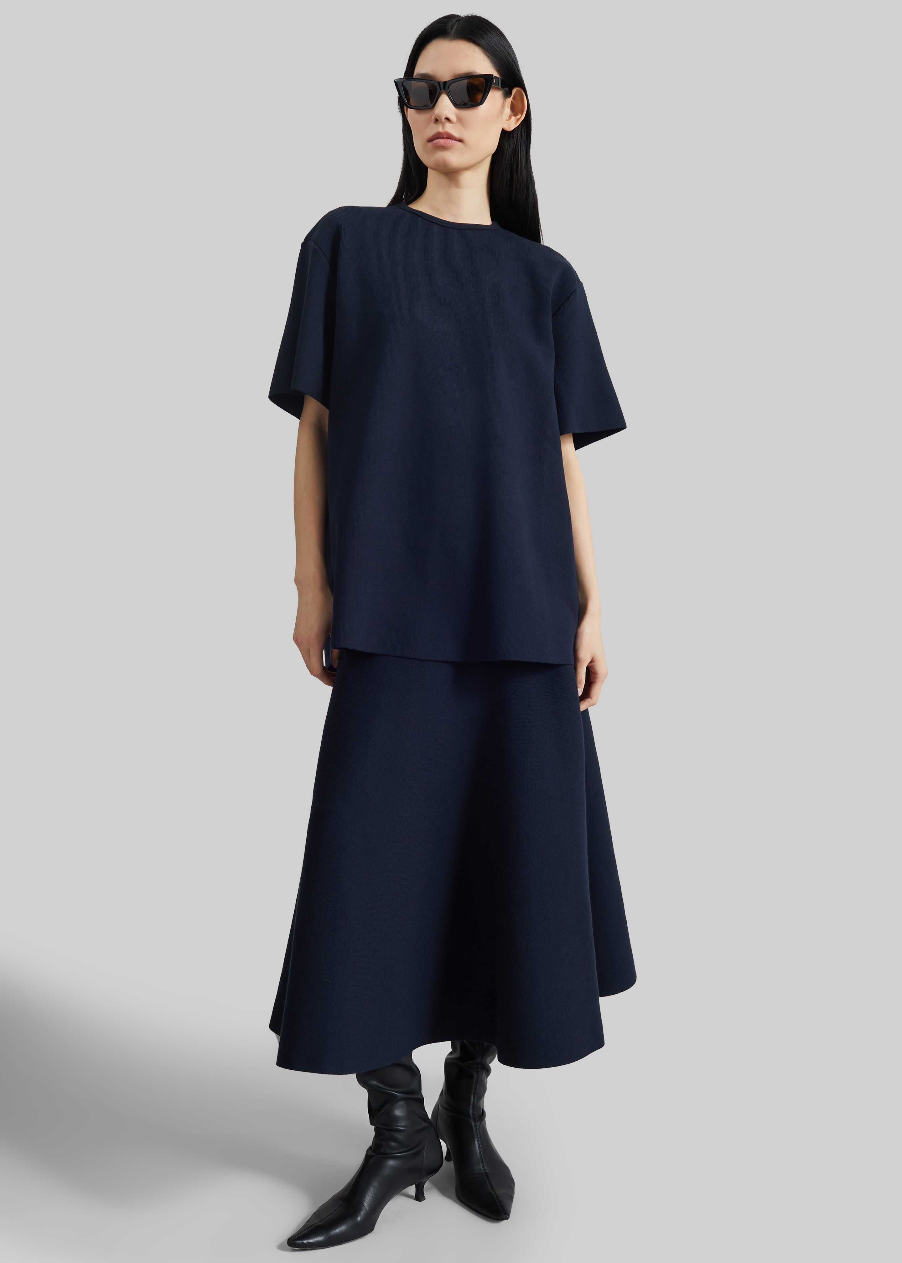 Leni Knit Oversized Top - Navy - 3