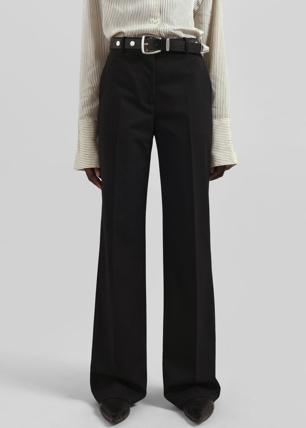 Lenora Straight Trousers - Black - 1