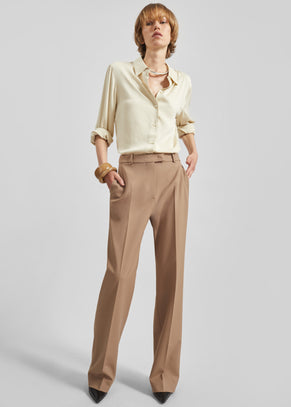 Lenora Straight Trousers - Camel