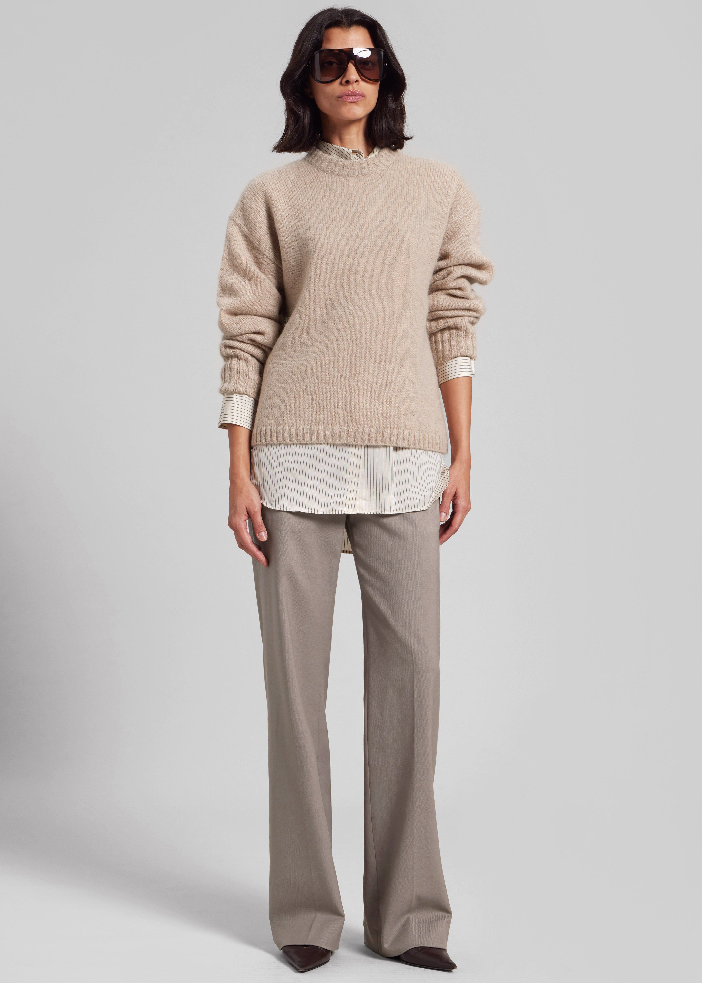 Lenora Straight Trousers - Taupe - 4