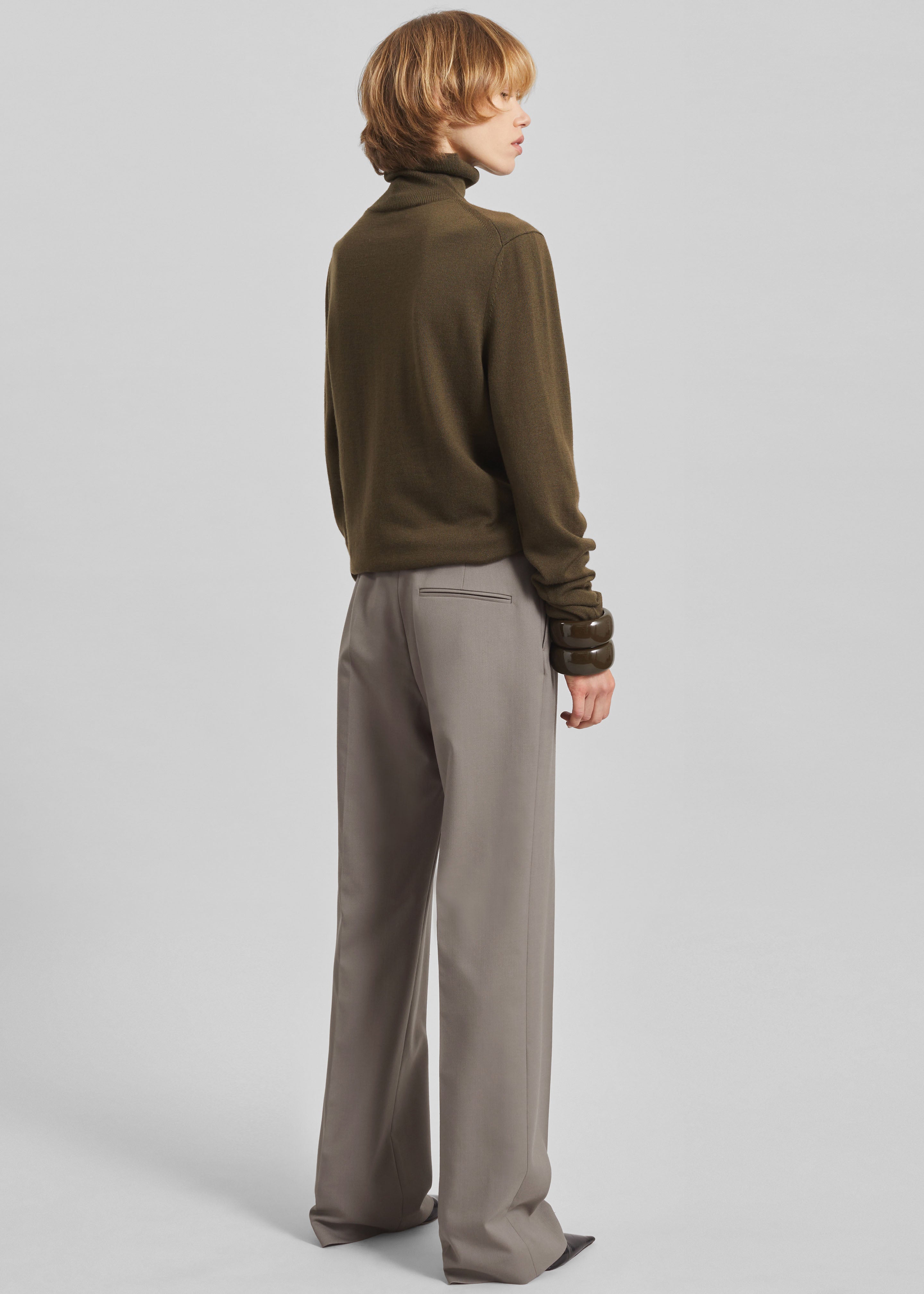 Lenora Straight Trousers - Taupe - 5