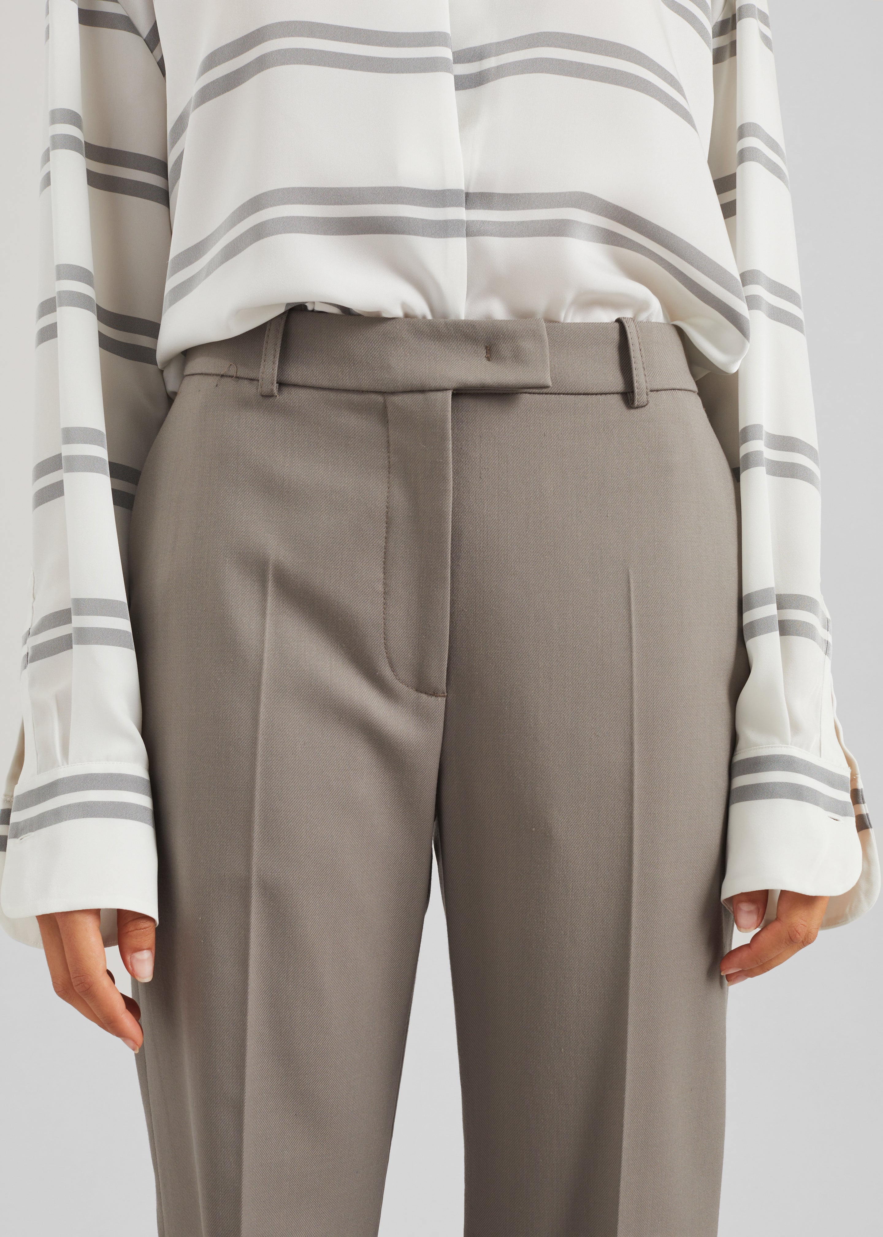 Lenora Straight Trousers - Taupe - 6