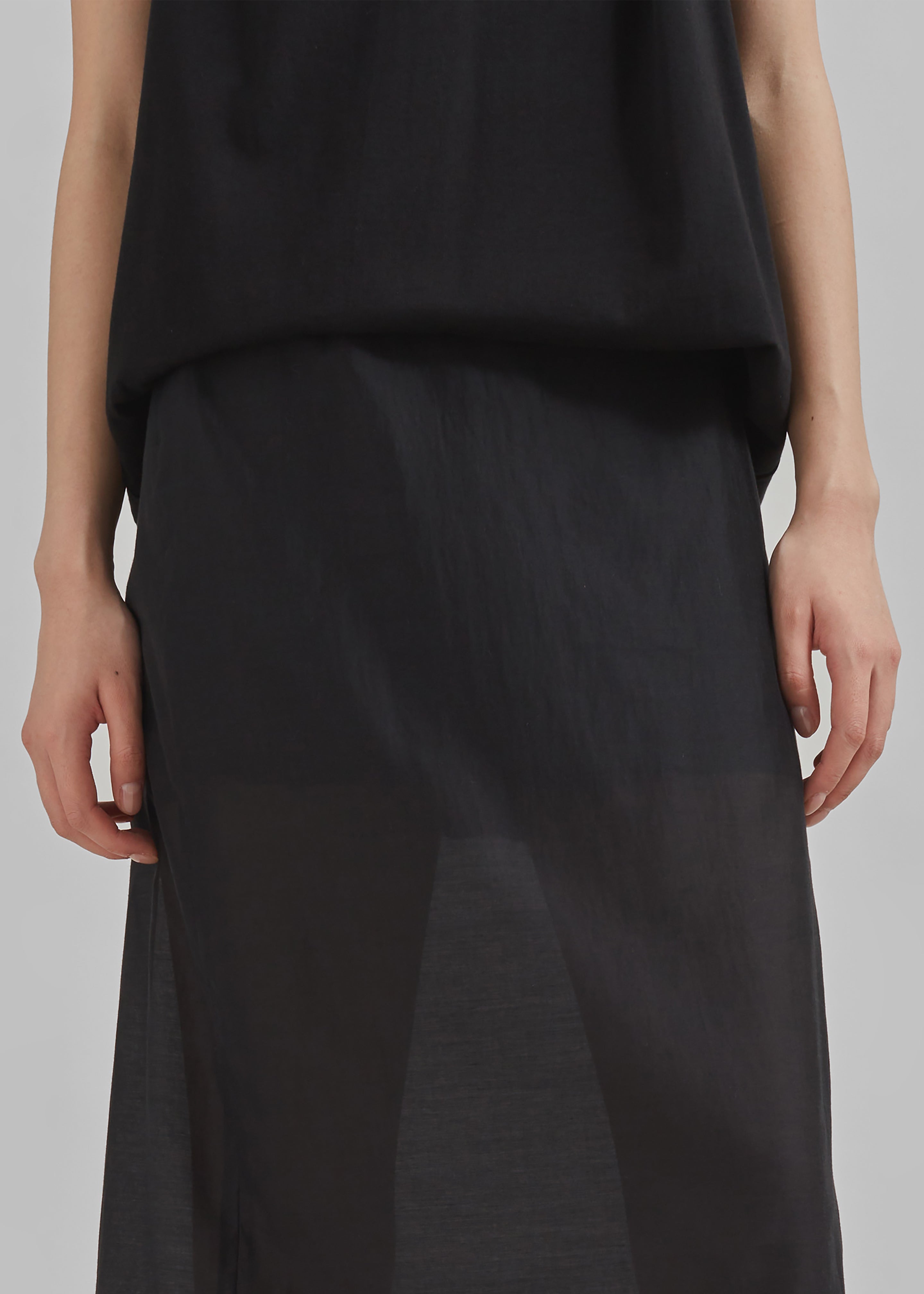 Lenore Semi Sheer Midi Skirt - Black – The Frankie Shop Europe
