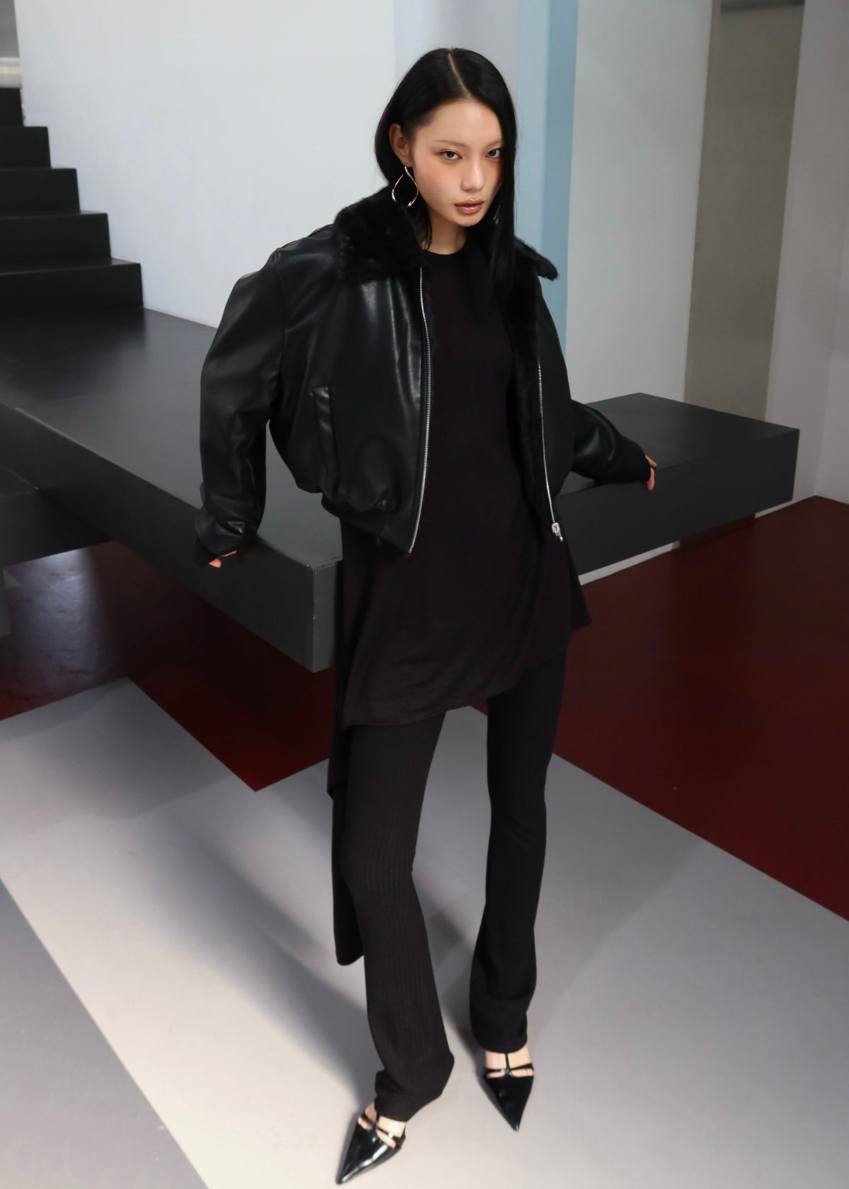 Leoben Reversible Bomber Jacket - Black - 8