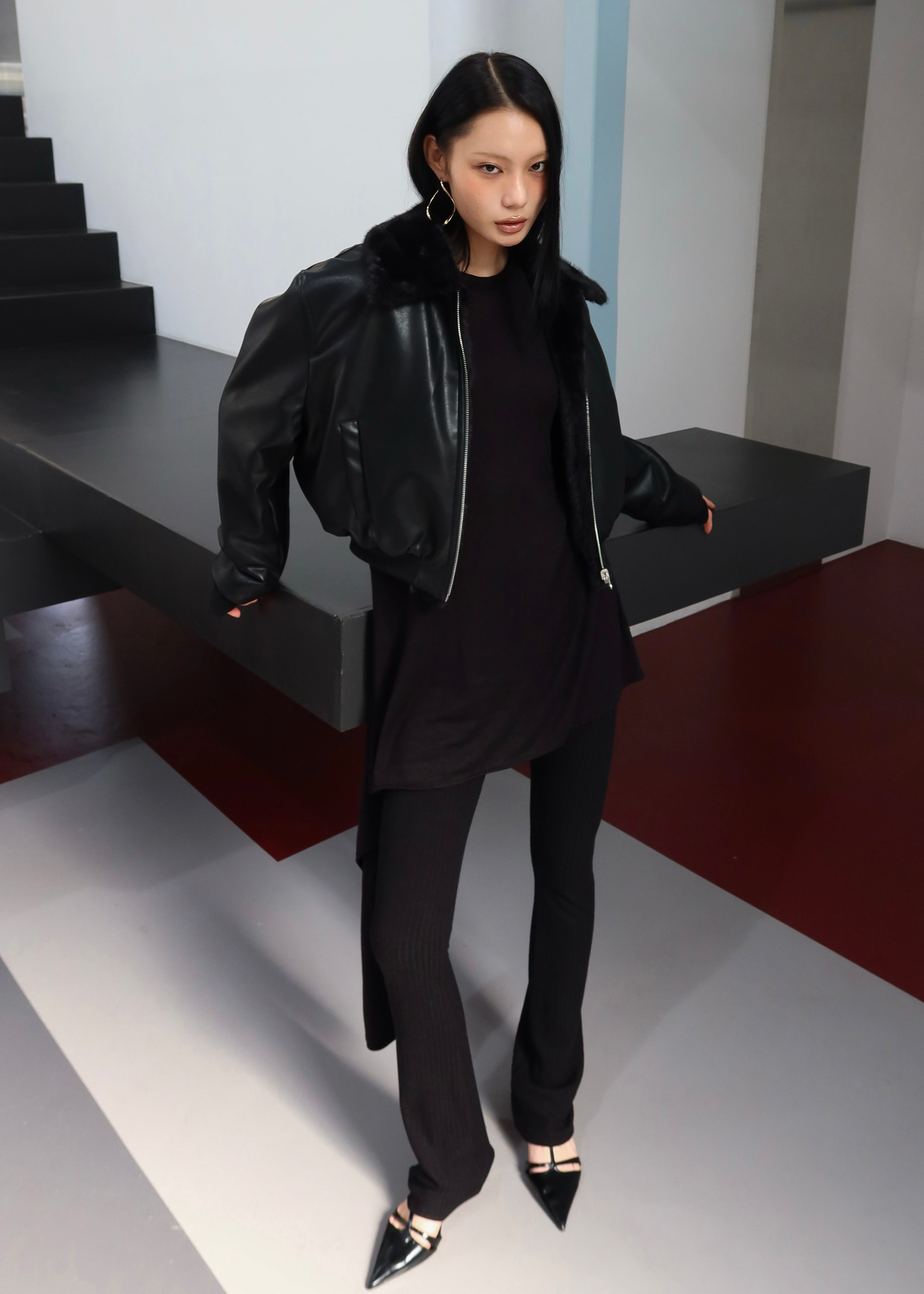 Leoben Reversible Bomber Jacket - Black - 8