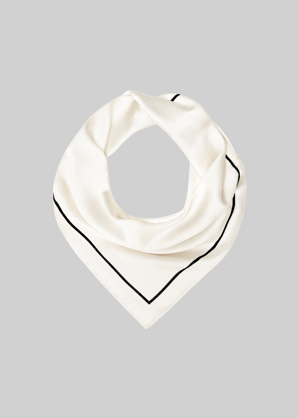 Lerici Square Scarf - Ivory/Black - 1