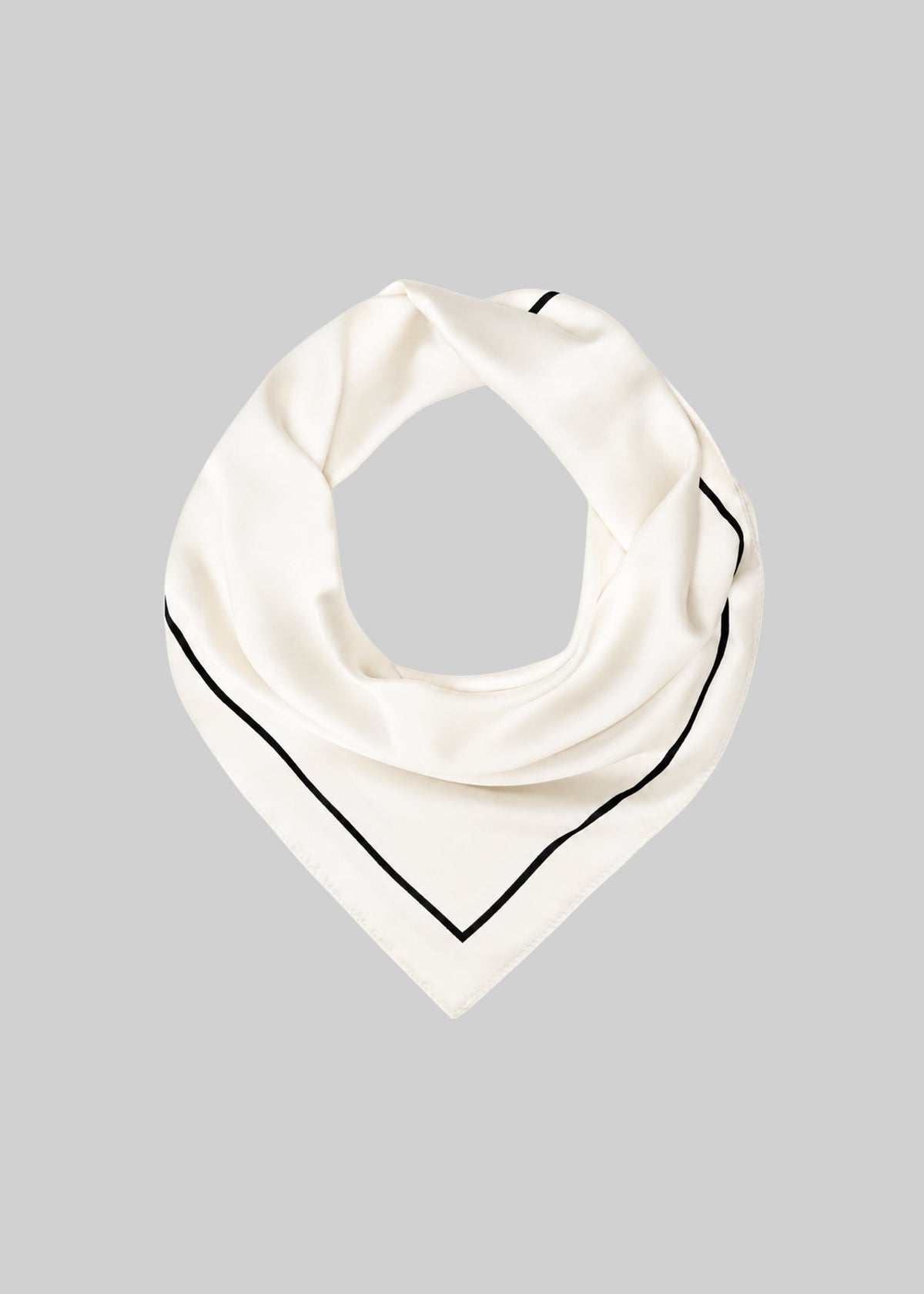 Lerici Square Scarf - Ivory/Black - 2