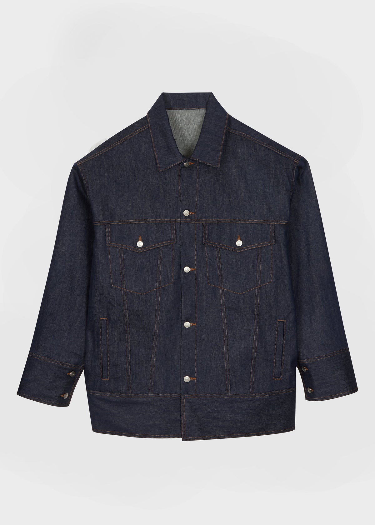 Leros Oversized Denim Jacket - Dark Wash - 10