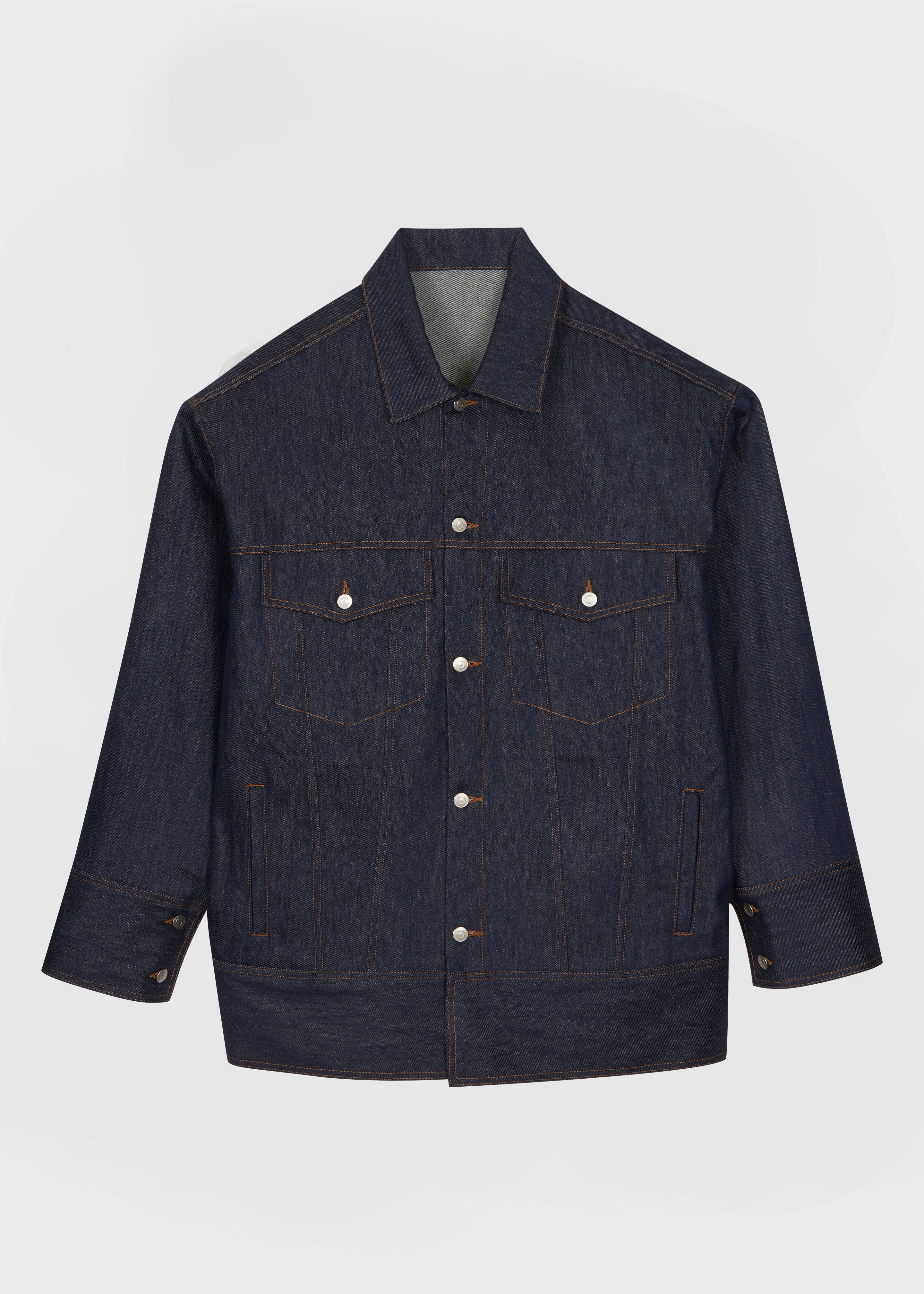Leros Oversized Denim Jacket - Dark Wash - 10
