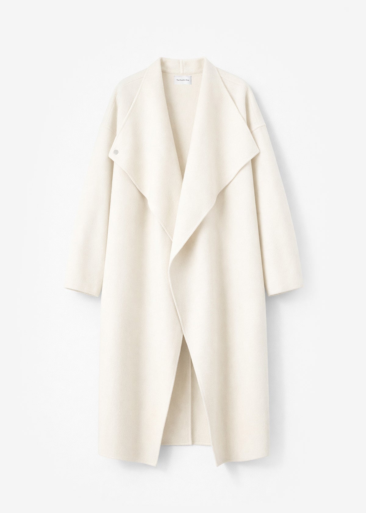 Leroy Funnel Neck Wool Coat - White - 7