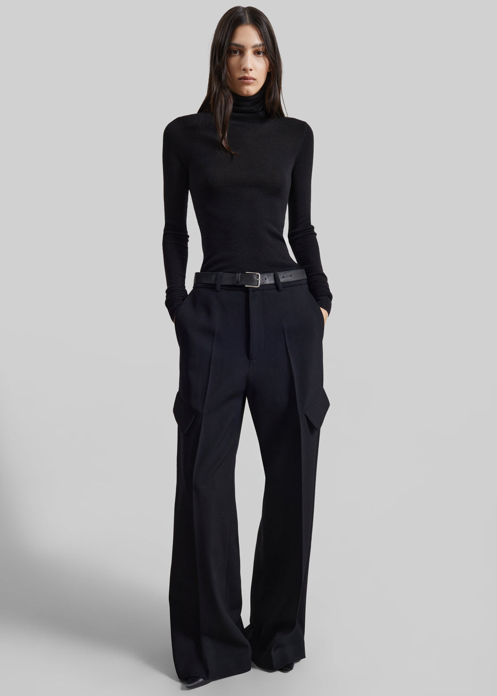 Lery Tailored Cargo Pants - Black