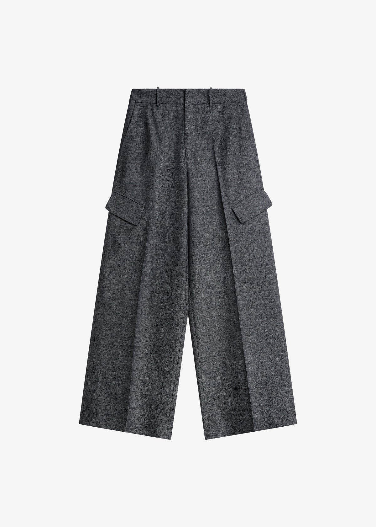 Lery Tailored Cargo Pants - Black Melange