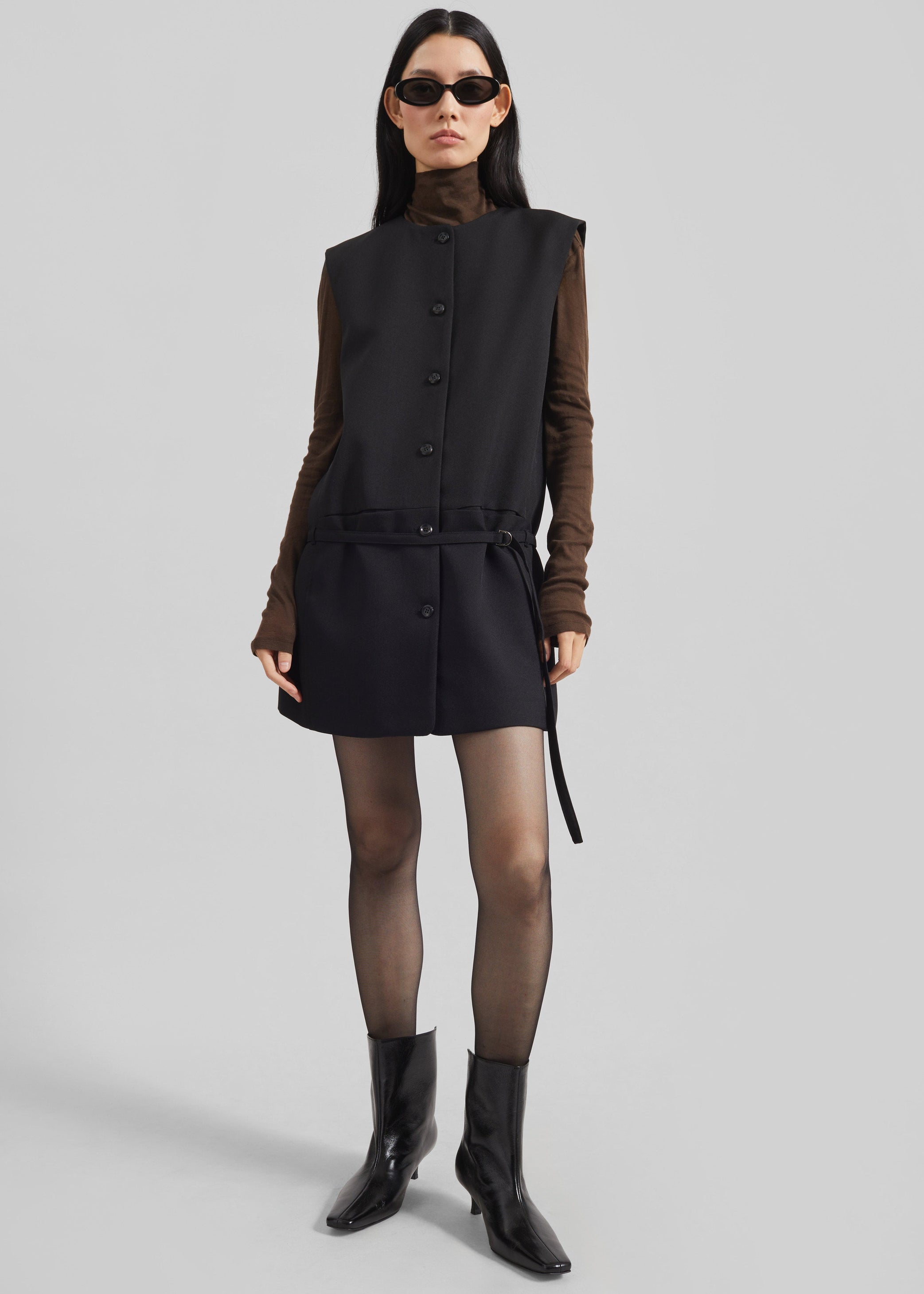 Shop the look image for Lesce Vest Dress - Black