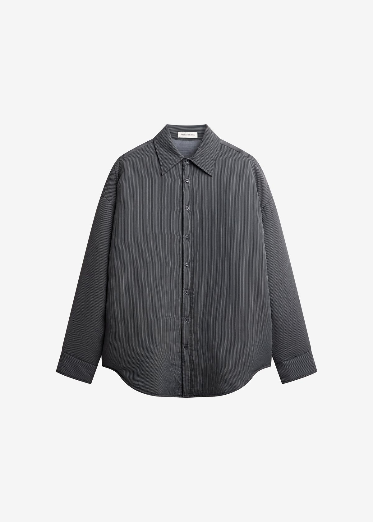 Levidi Padded Overshirt - Navy/White Pinstripe - 6