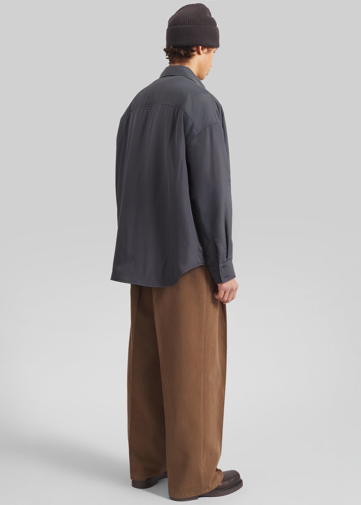 Levidi Padded Overshirt - Navy/White Pinstripe - 5