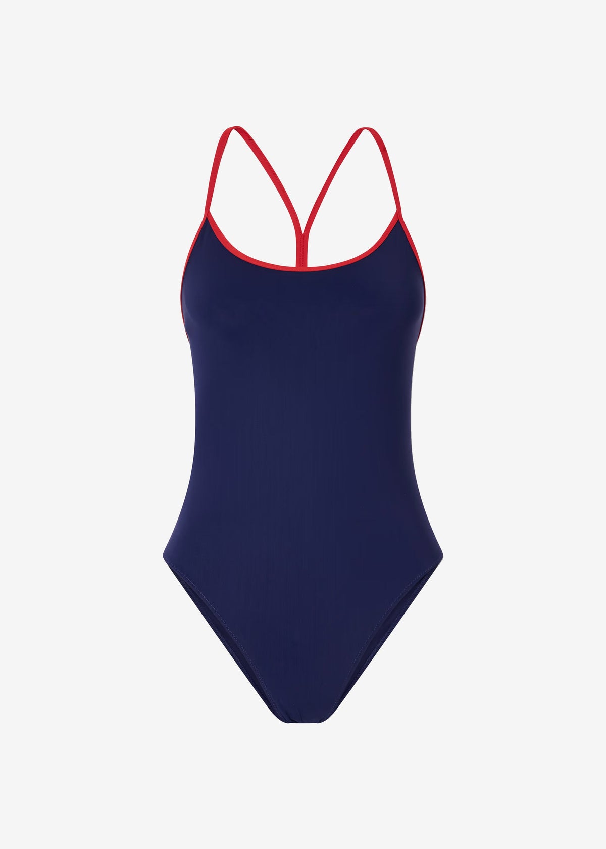 Lido Racerback One Piece Swimsuit - Navy Blue/Red - 3