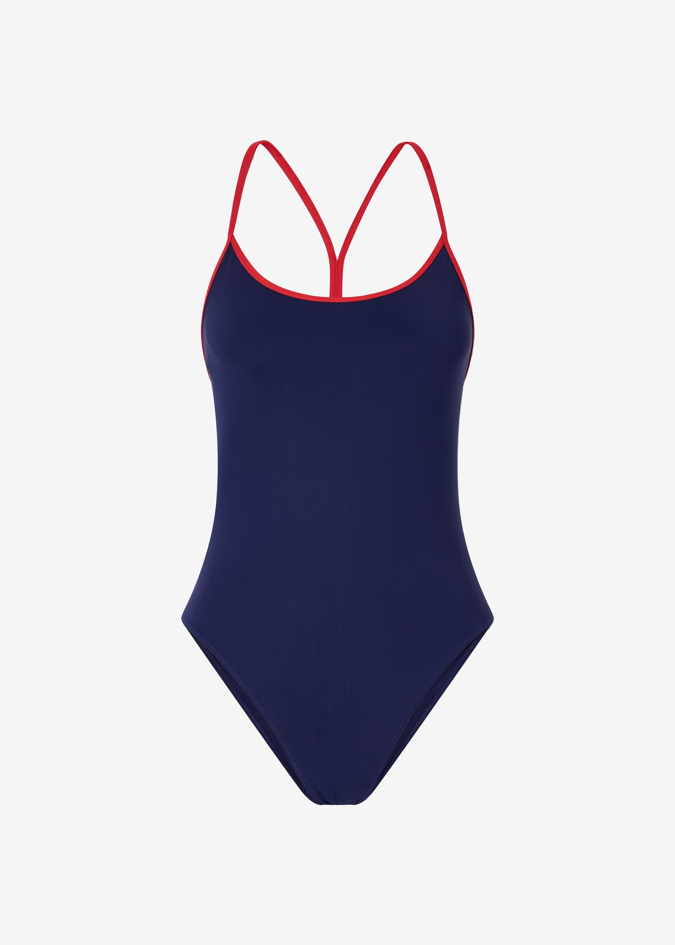 Lido Racerback One Piece Swimsuit - Navy Blue/Red - 3