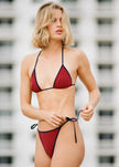 Lido Venti Bicolor Bikini - Pomegranate/Navy Blue